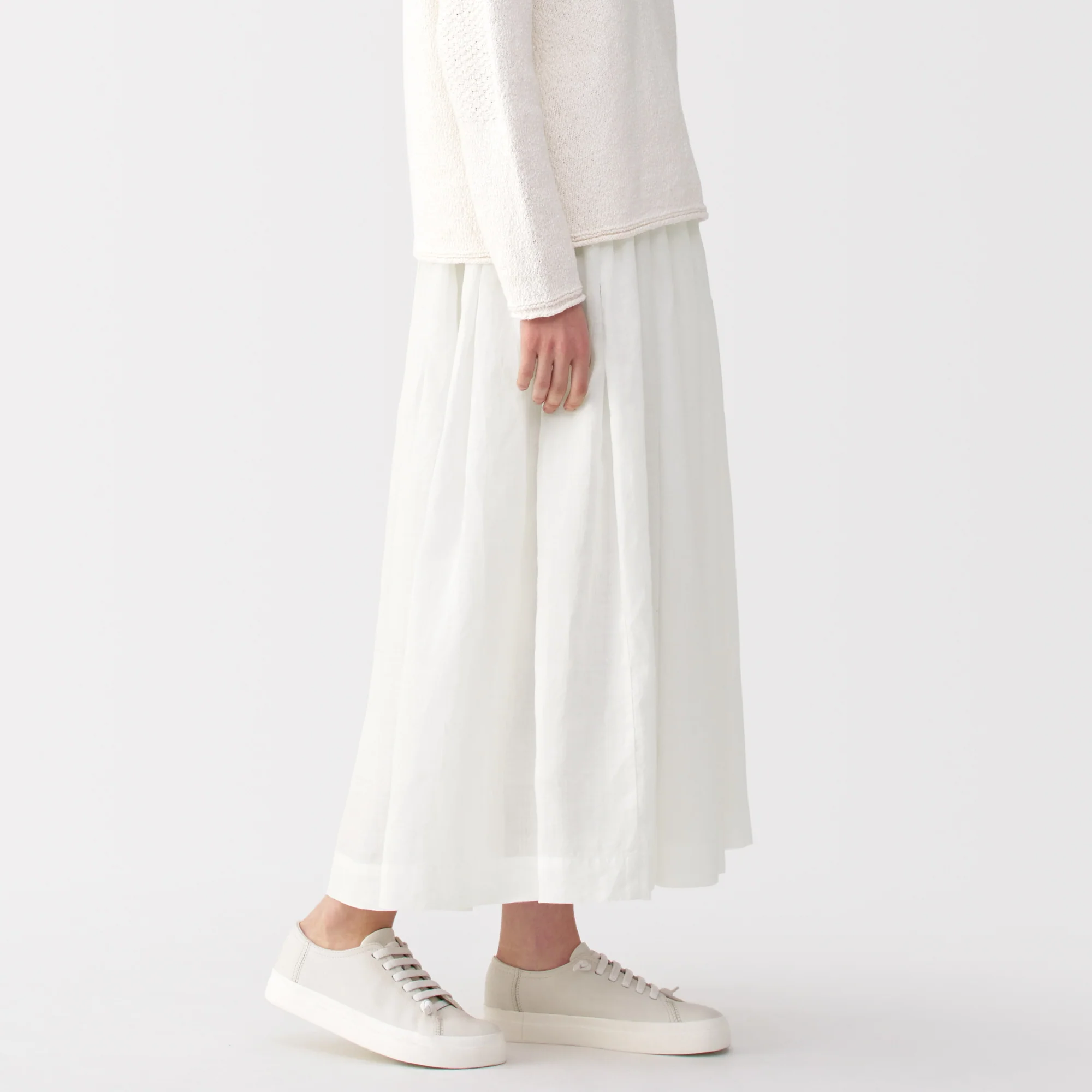 Labo Women's Ramie Fabric Tucked Skirt - Image 5