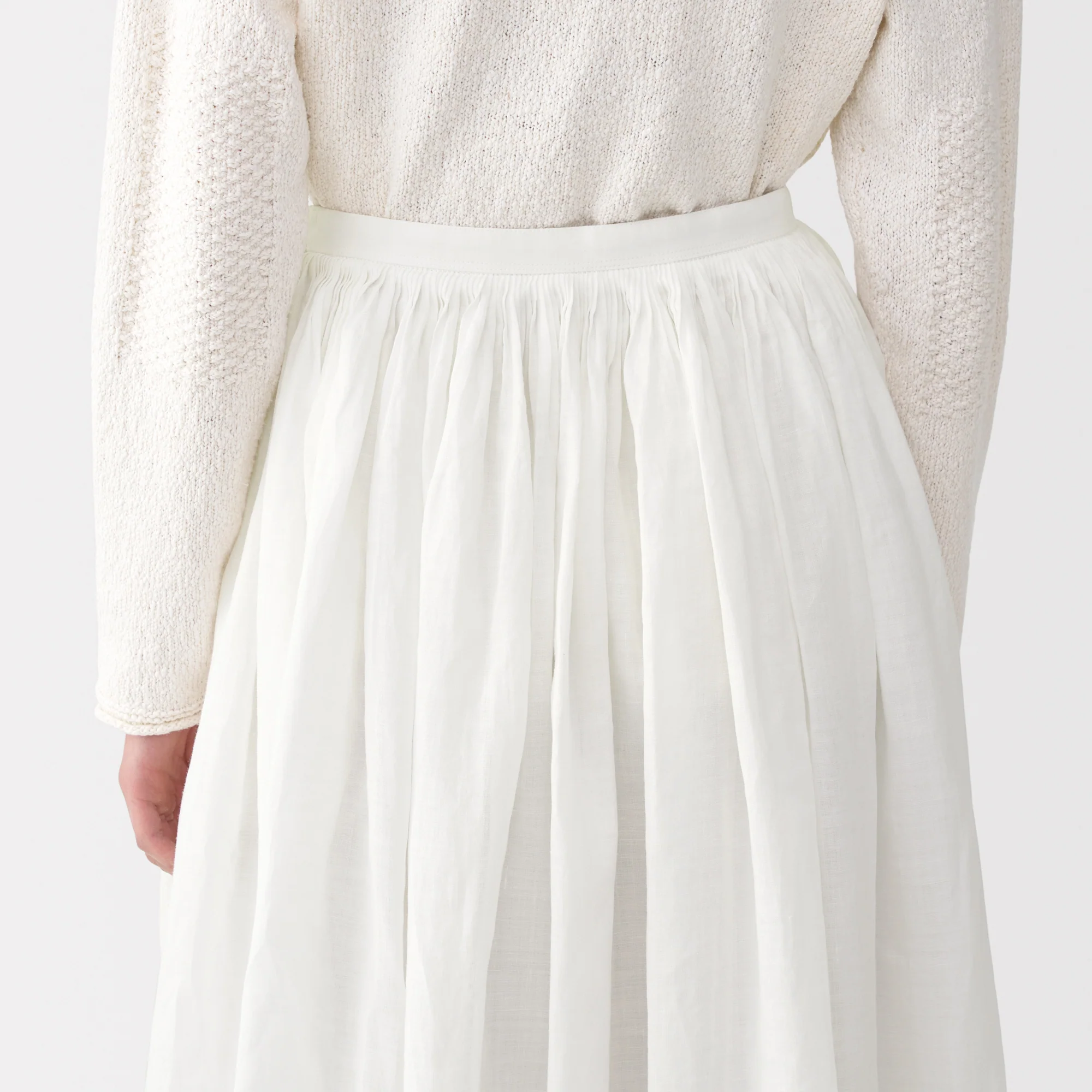 Labo Women's Ramie Fabric Tucked Skirt - Image 8