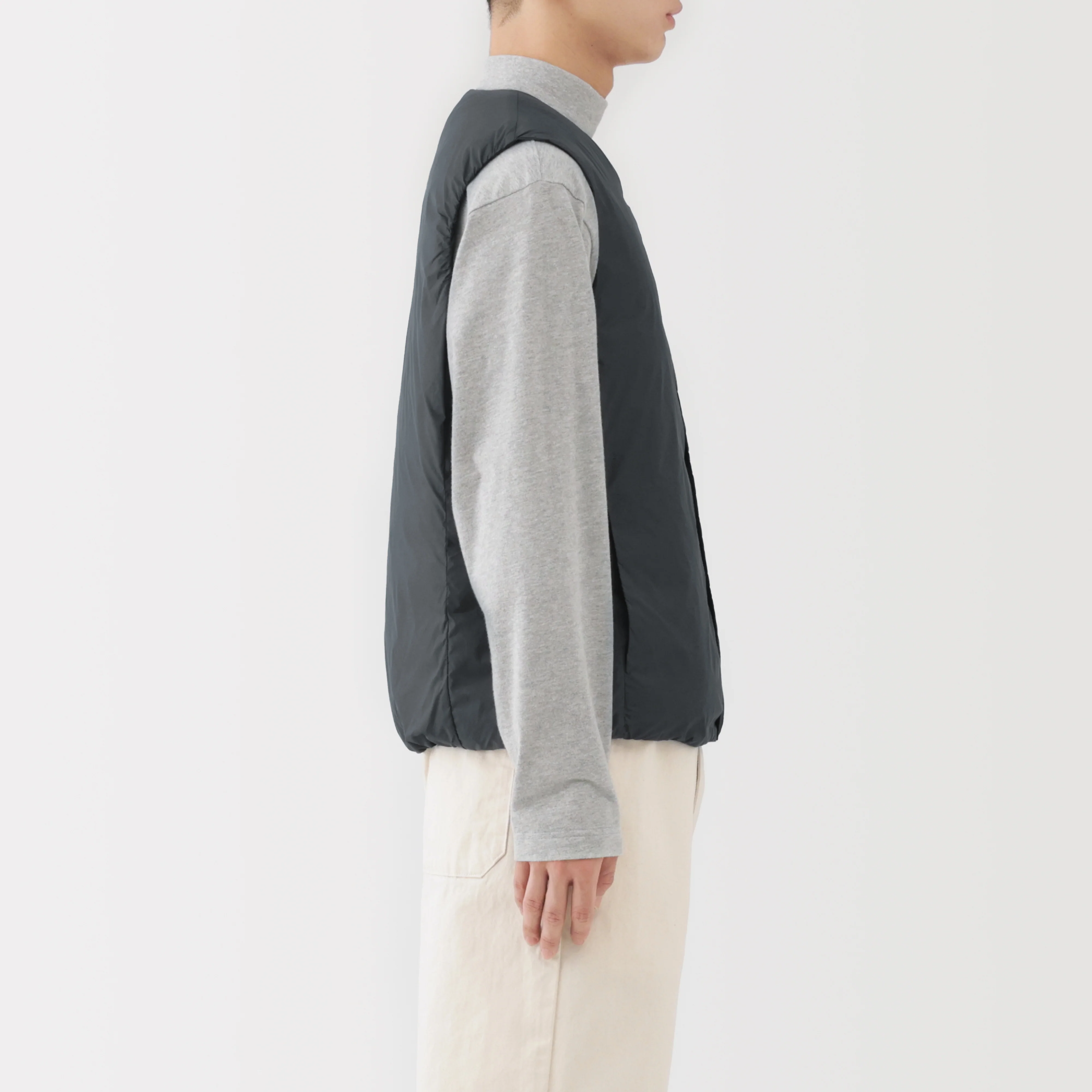 Lightweight Down Collarless Vest - Image 39