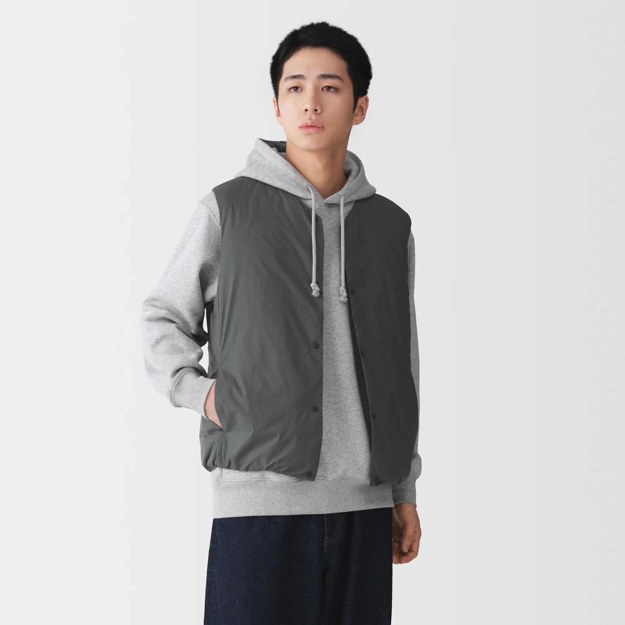 Lightweight Down Collarless Vest