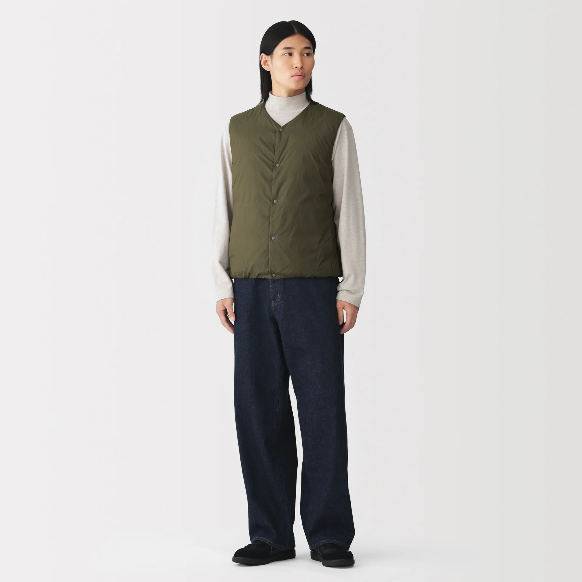 Lightweight Down Collarless Vest - Image 37