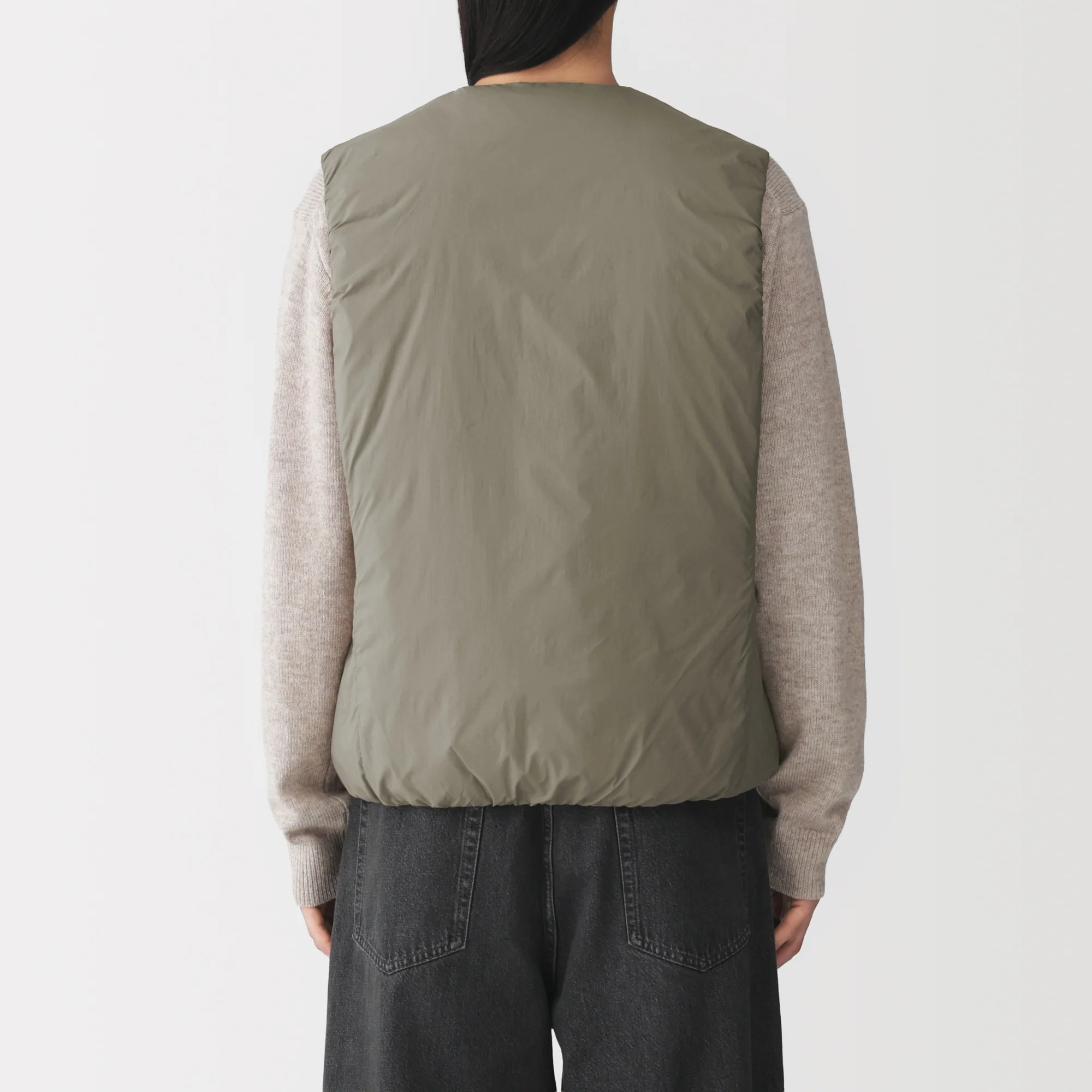 Lightweight Down Collarless Vest - Image 6