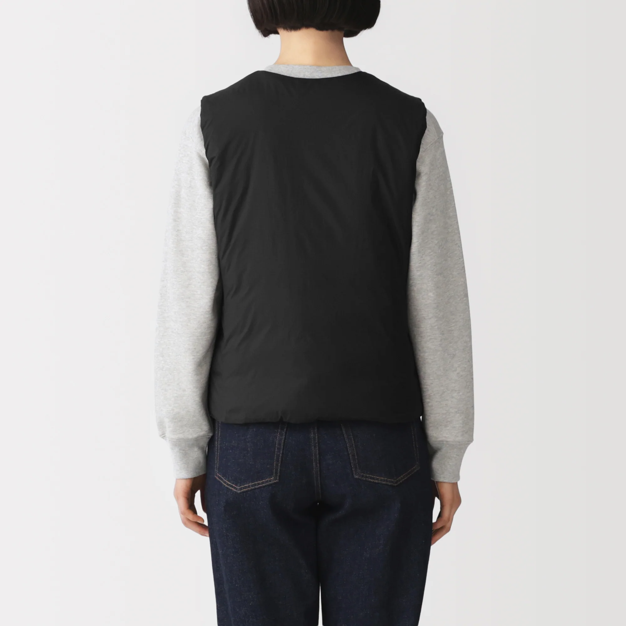 Lightweight Down Collarless Vest - Image 17