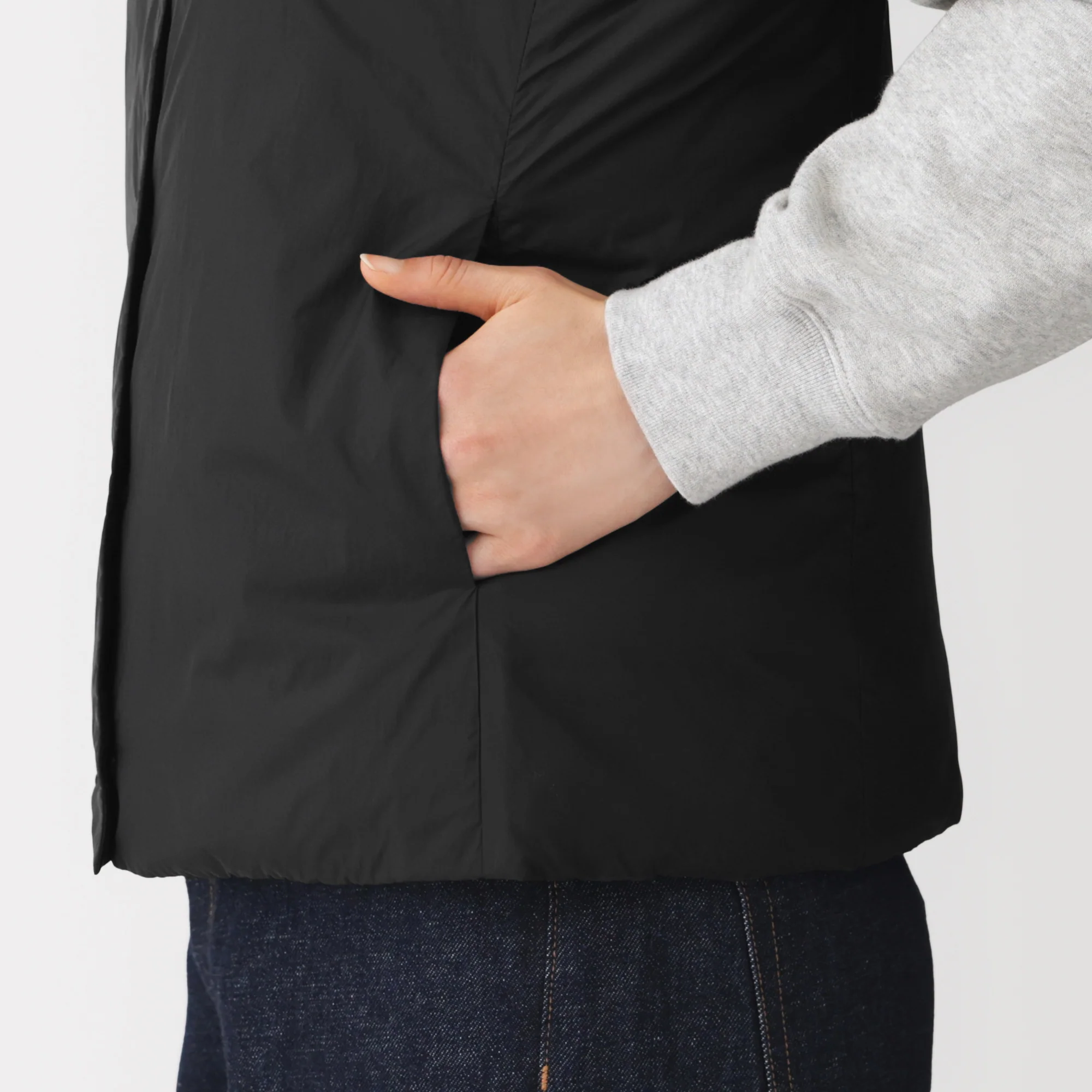 Lightweight Down Collarless Vest - Image 52