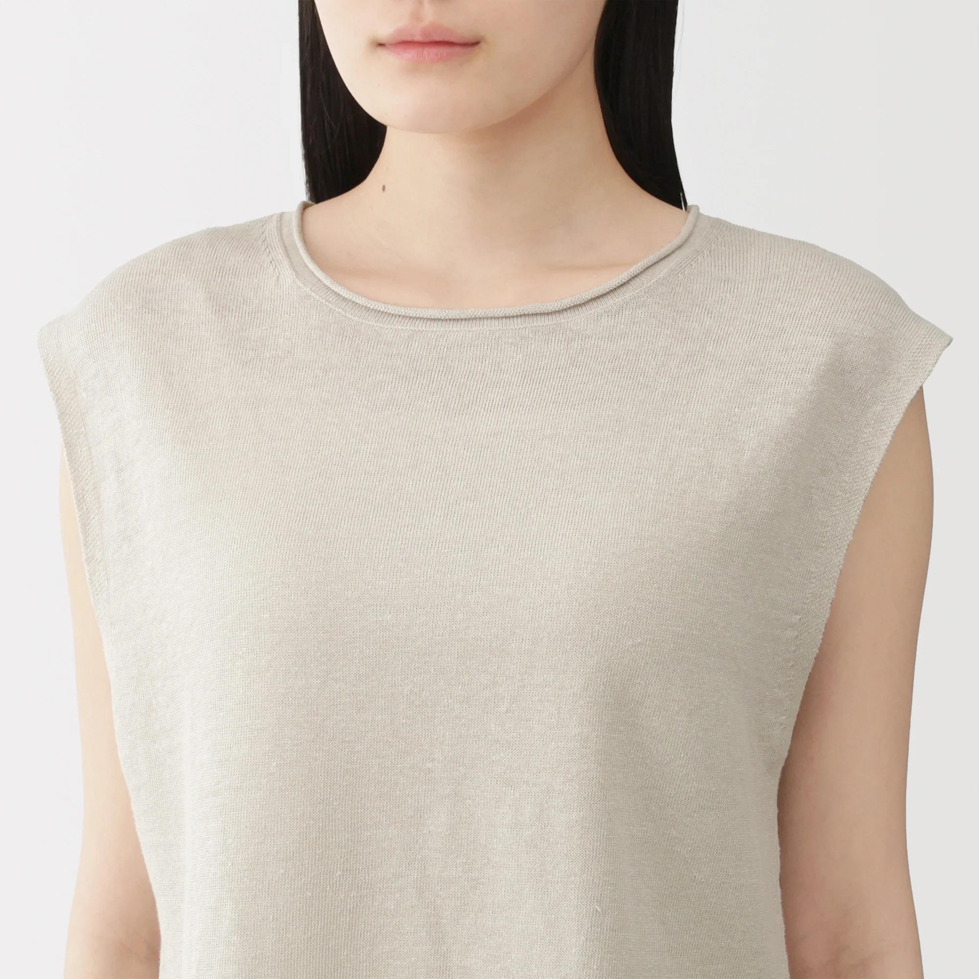 Linen Sleeveless Sweater - Image 23