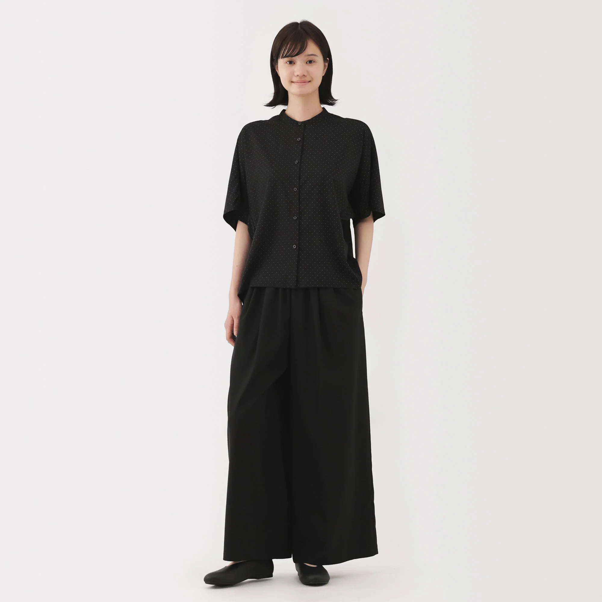 Lyocell Blend Half-Sleeve Blouse - Image 34