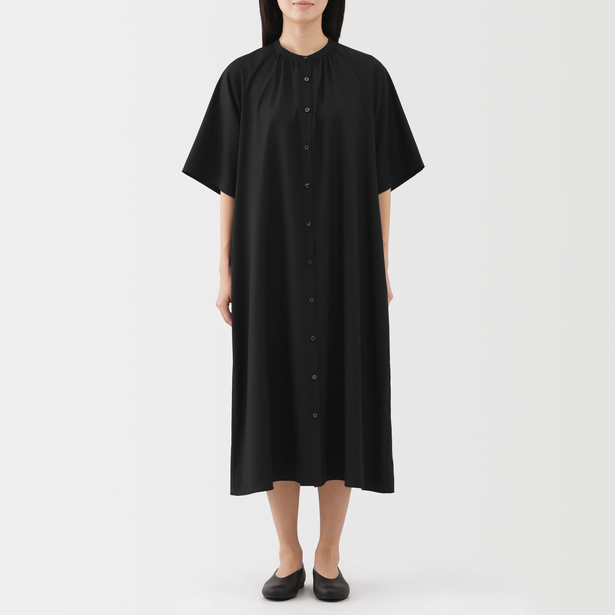 Lyocell Blend Half-Sleeve Dress - Image 12
