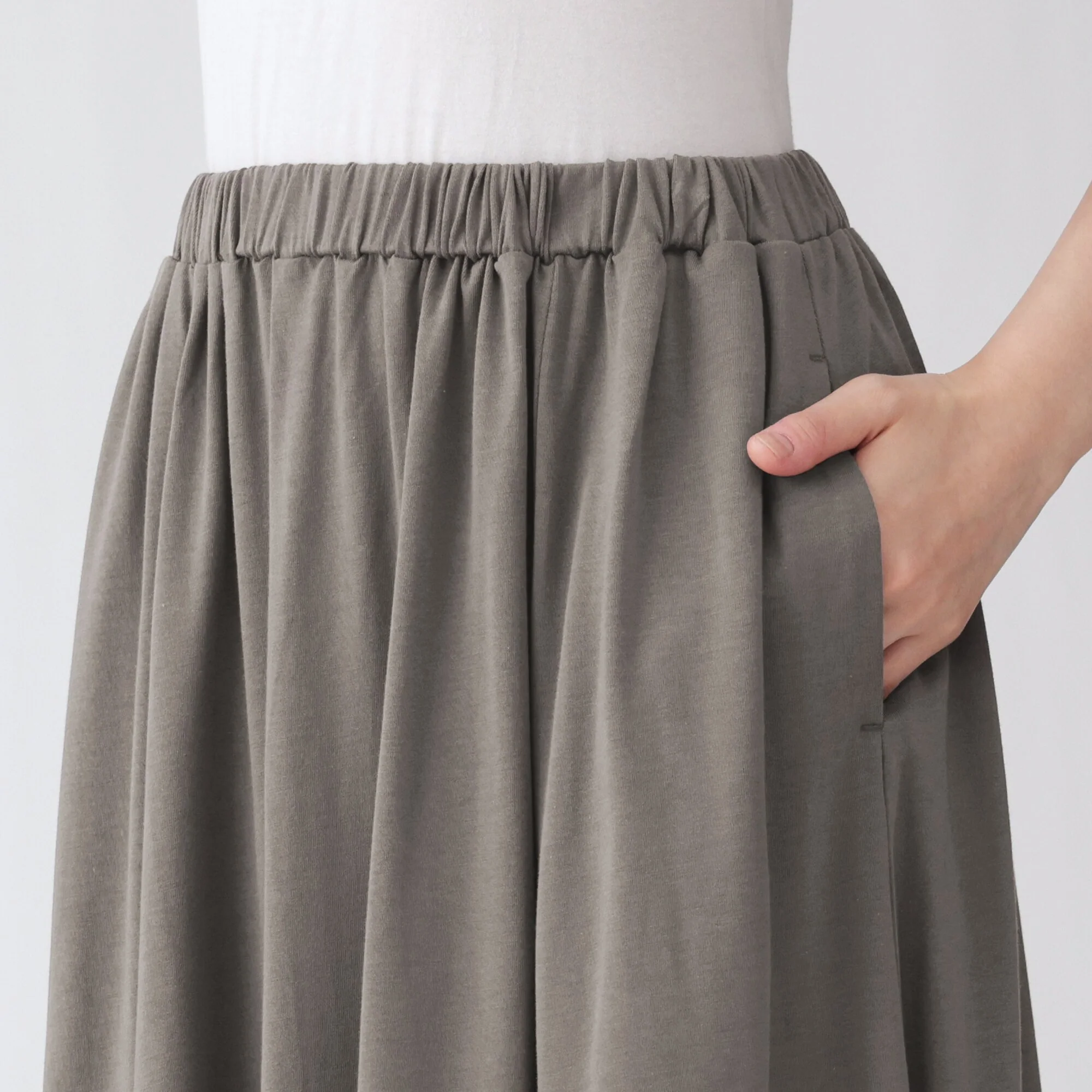 Lyocell Blend Jersey Gathered Skirt - Image 15