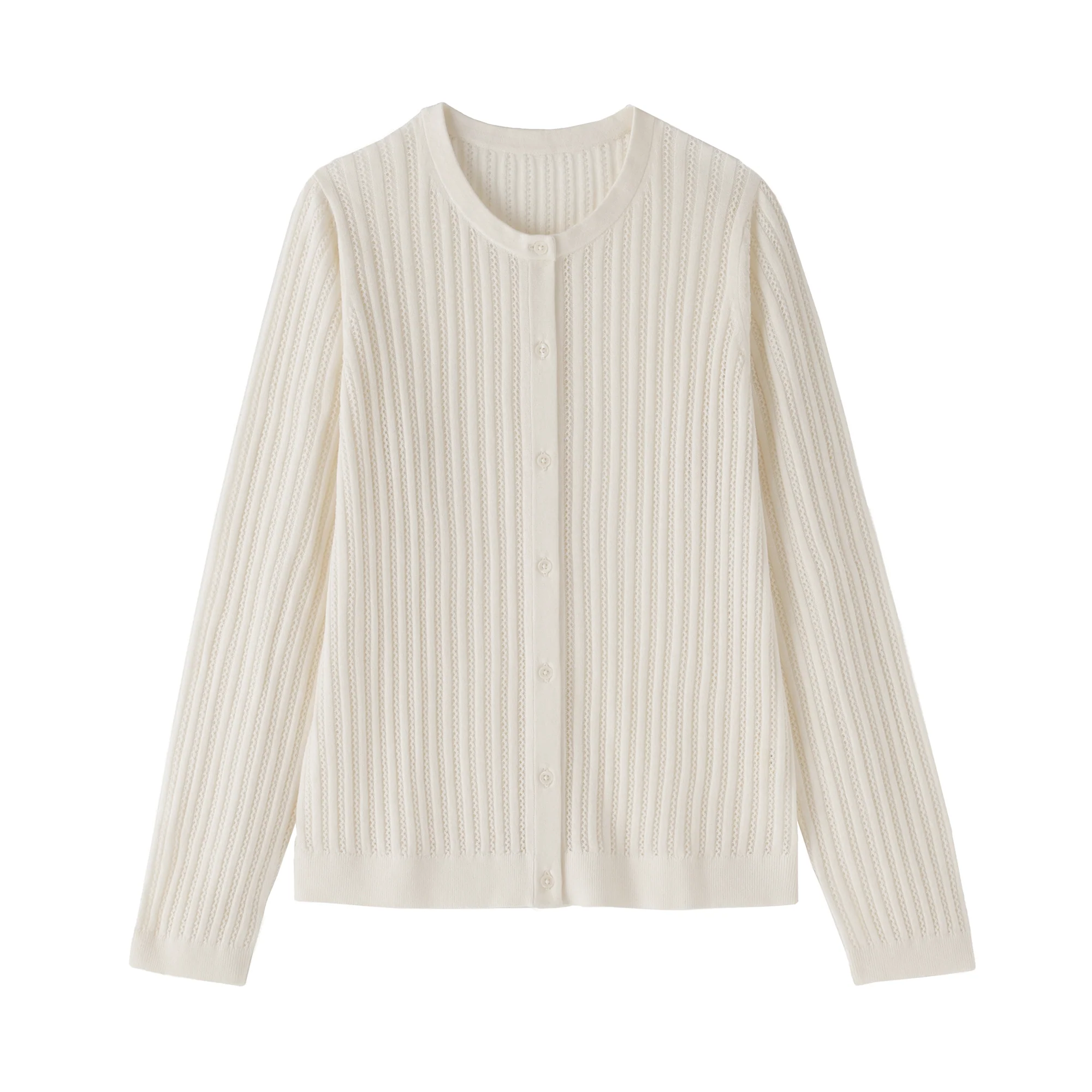Lyocell Openwork Cardigan - Image 2