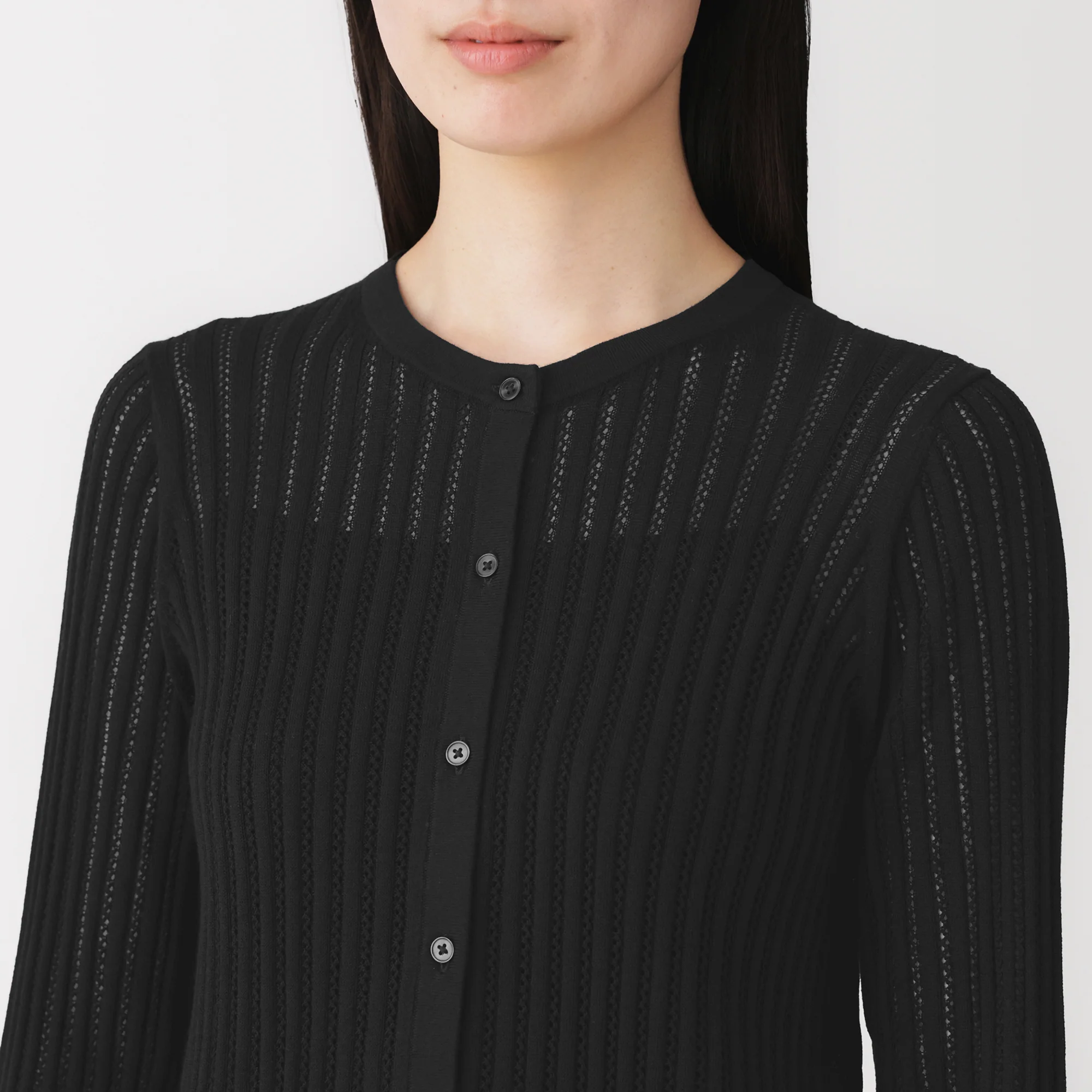 Lyocell Openwork Cardigan - Image 23