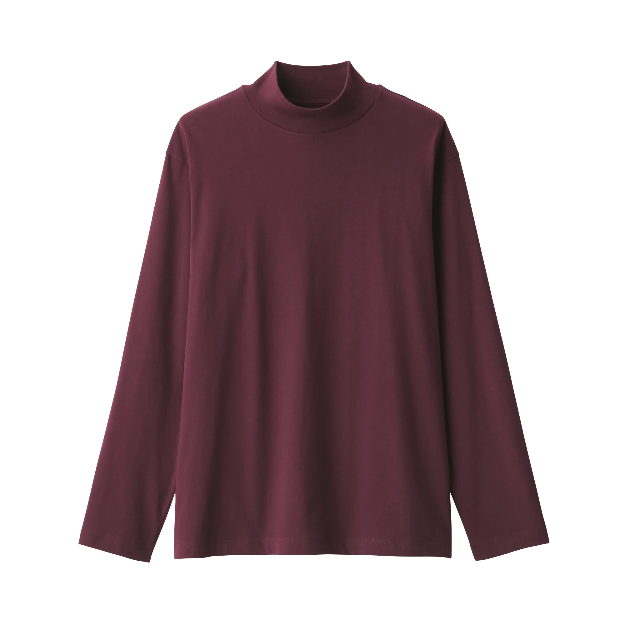 Men's Brushed High Neck Long Sleeve T-Shirt - Image 2