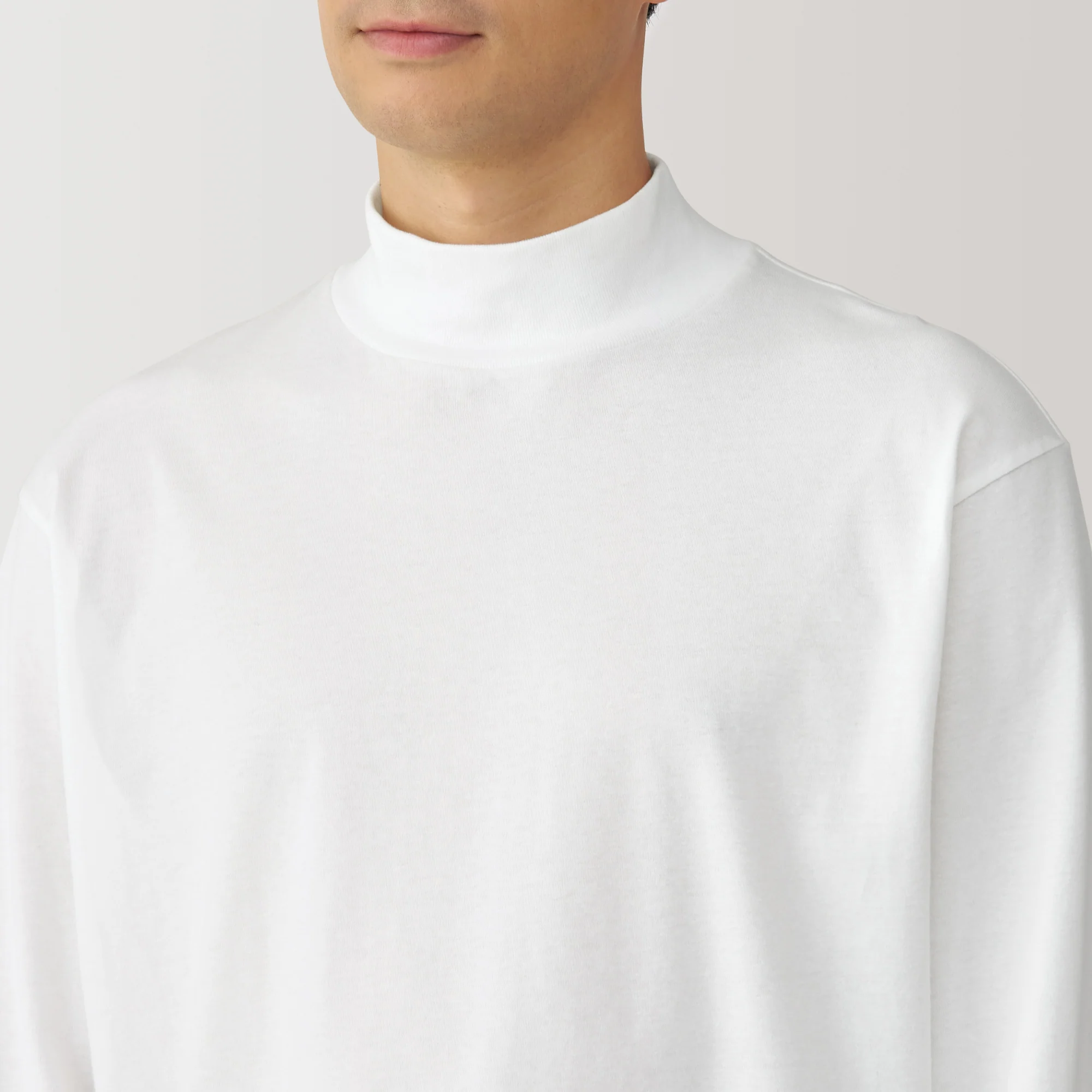 Men's Brushed High Neck Long Sleeve T-Shirt - Image 28