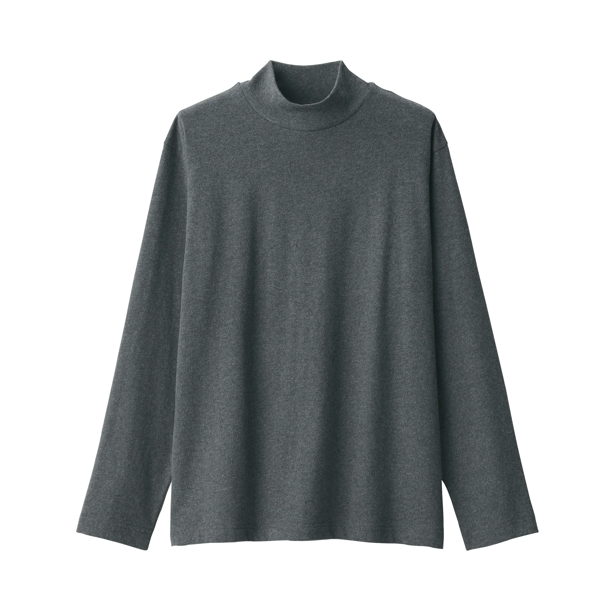 Men's Brushed High Neck Long Sleeve T-Shirt - Image 37