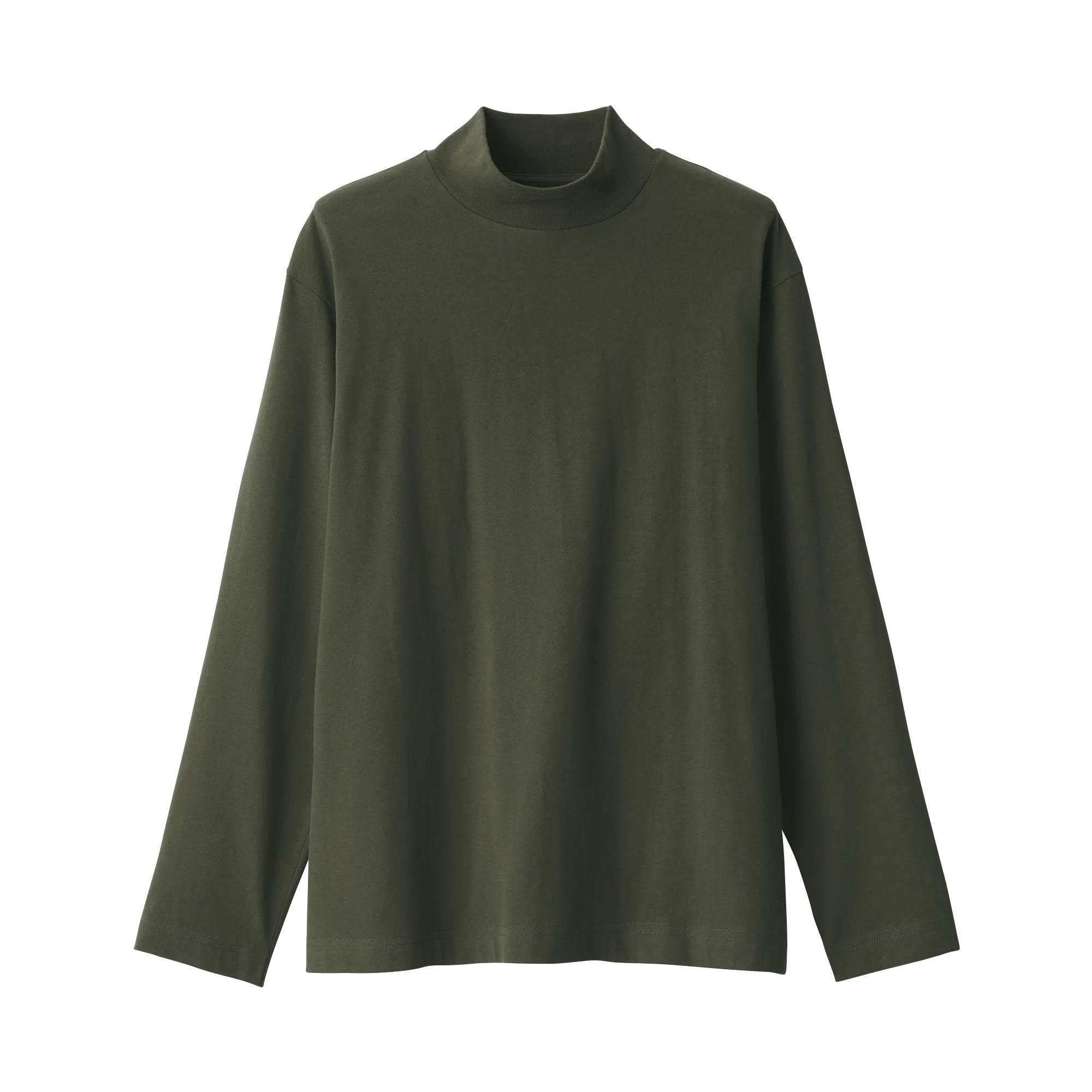 Men's Brushed High Neck Long Sleeve T-Shirt - Image 9