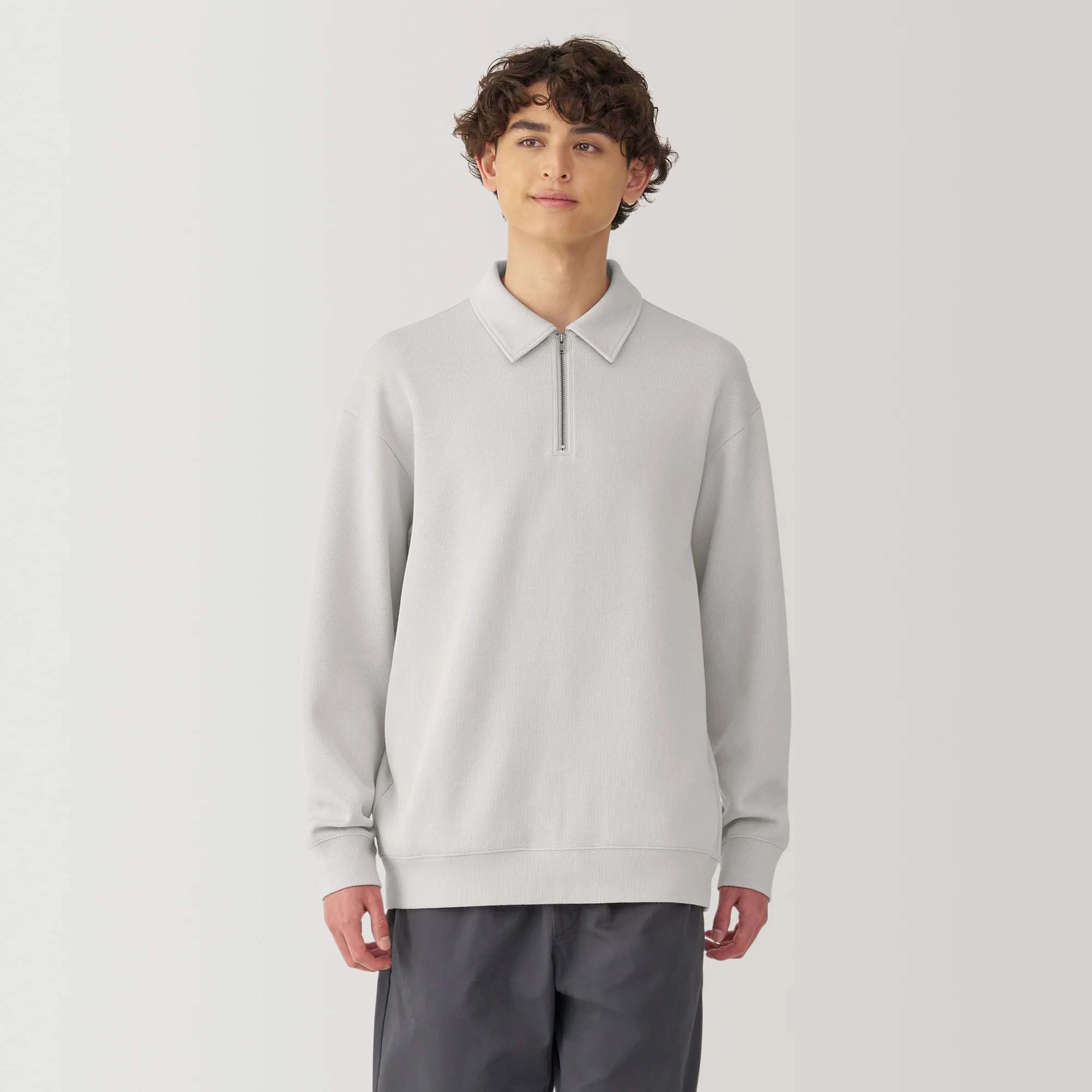 Men's Double Knitted Collared Pullover - Image 11