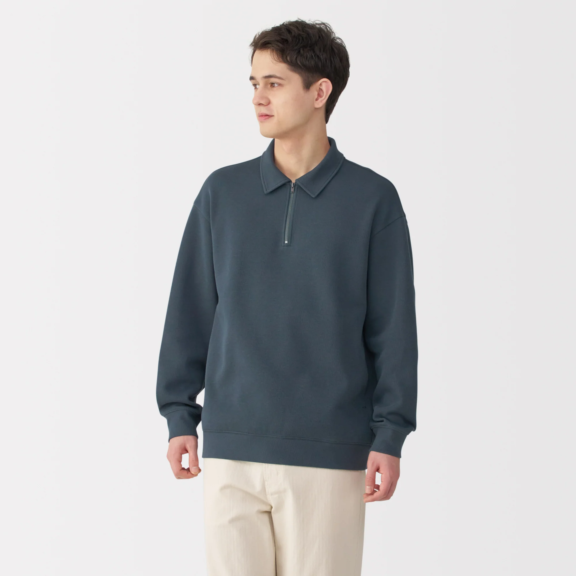 Men's Double Knitted Collared Pullover - Image 27