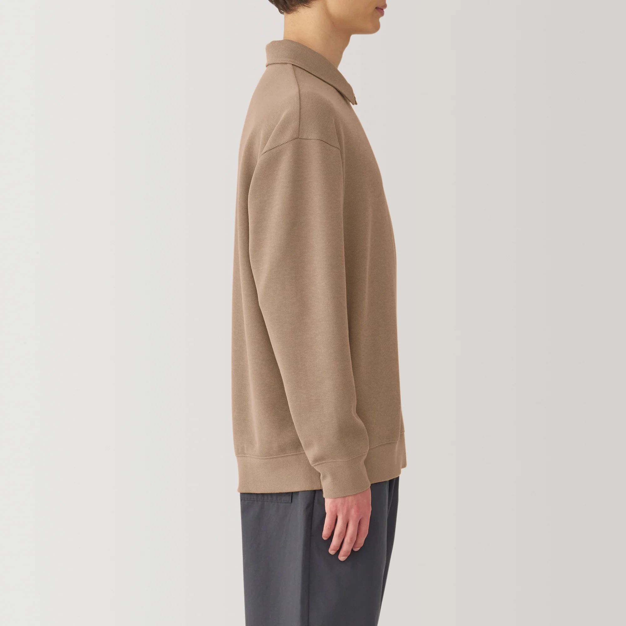 Men's Double Knitted Collared Pullover - Image 5