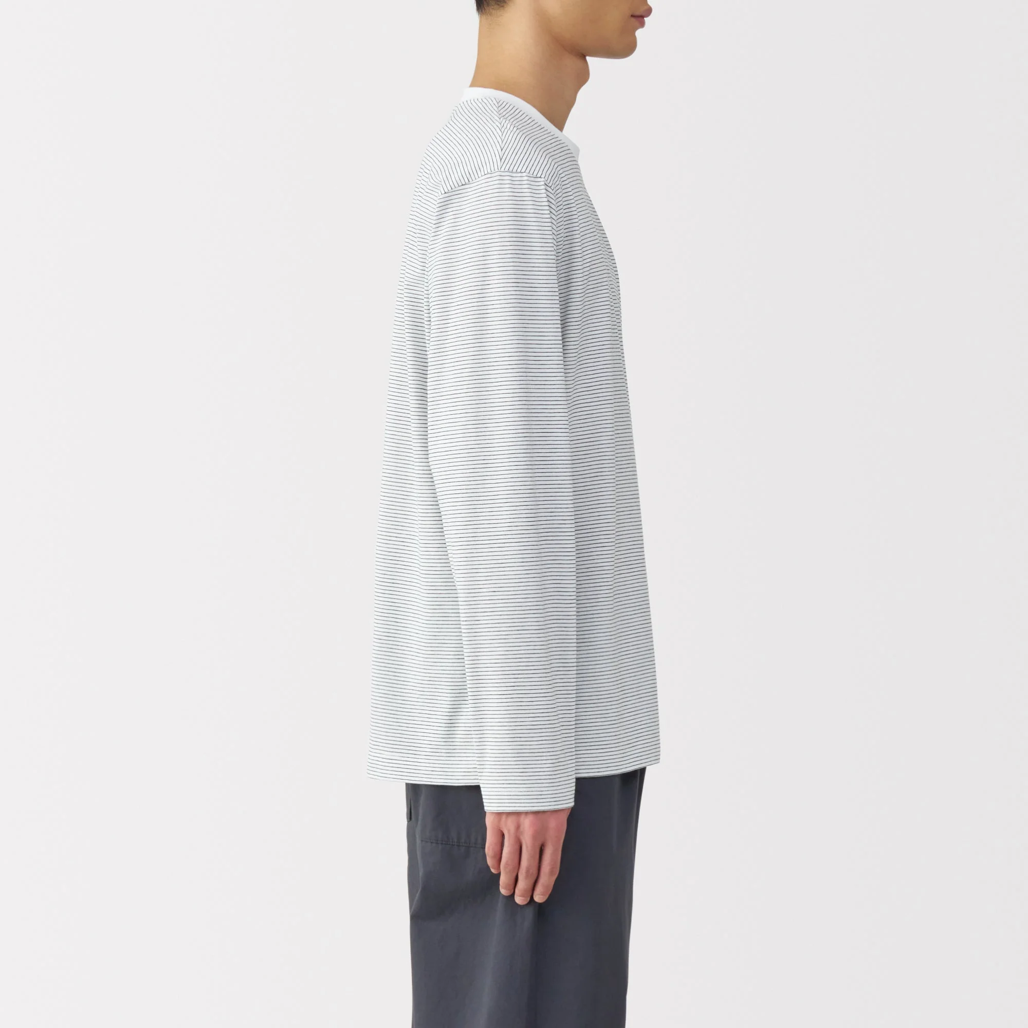 Men's Jersey Crewneck Striped T-Shirt - Image 12