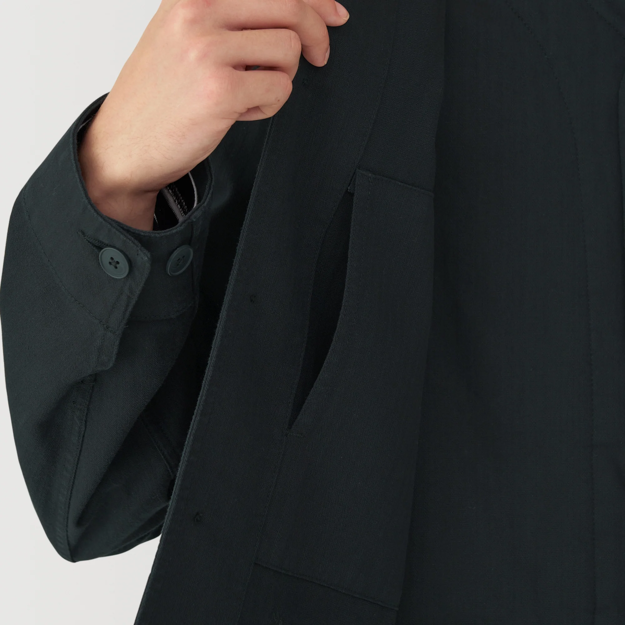 Men's Kapok Blend Herringbone Coverall Jacket - Image 19