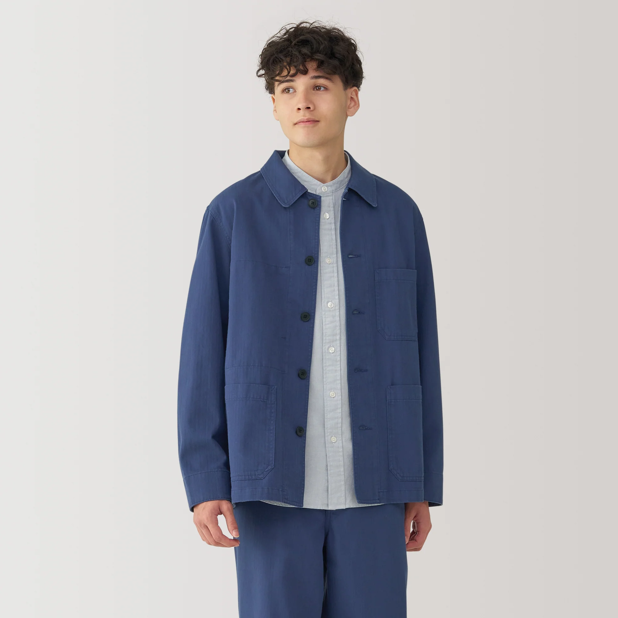 Men's Kapok Blend Herringbone Coverall Jacket - Image 23