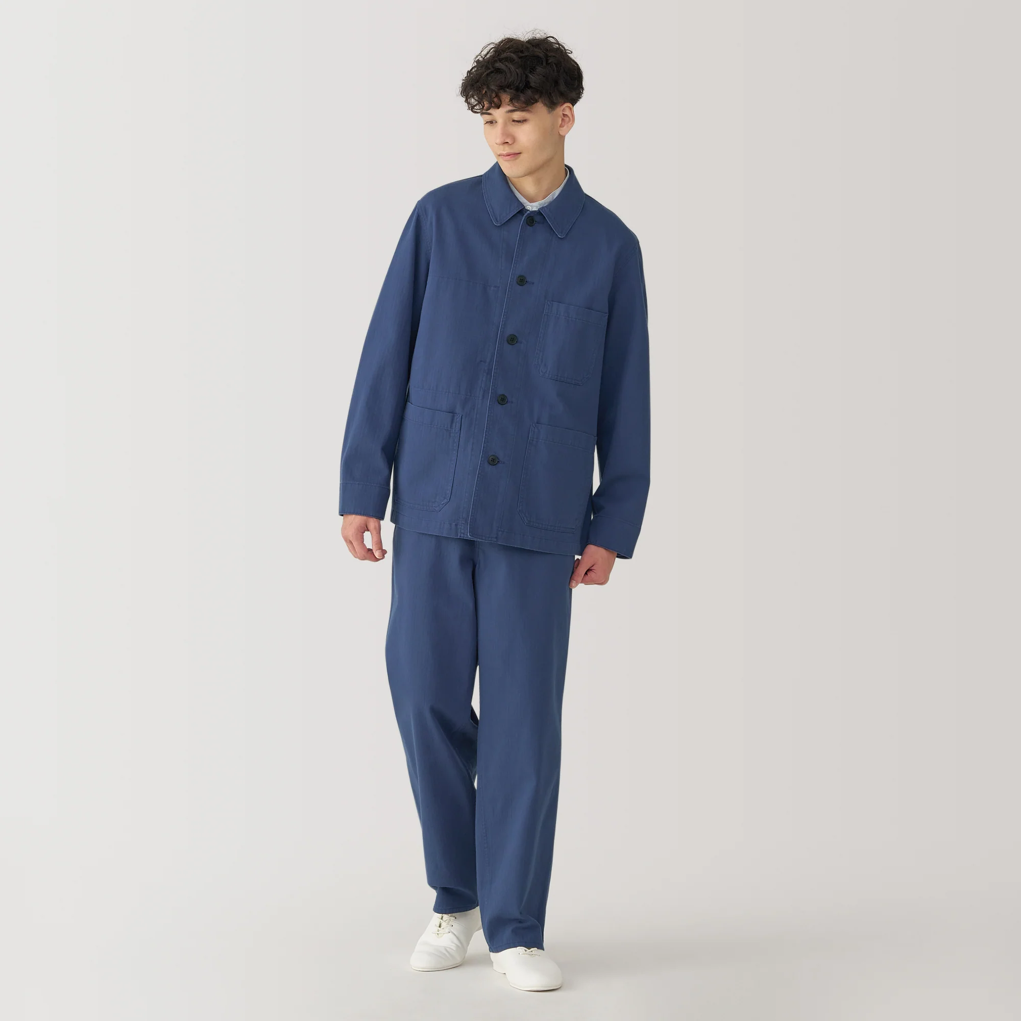Men's Kapok Blend Herringbone Coverall Jacket - Image 24