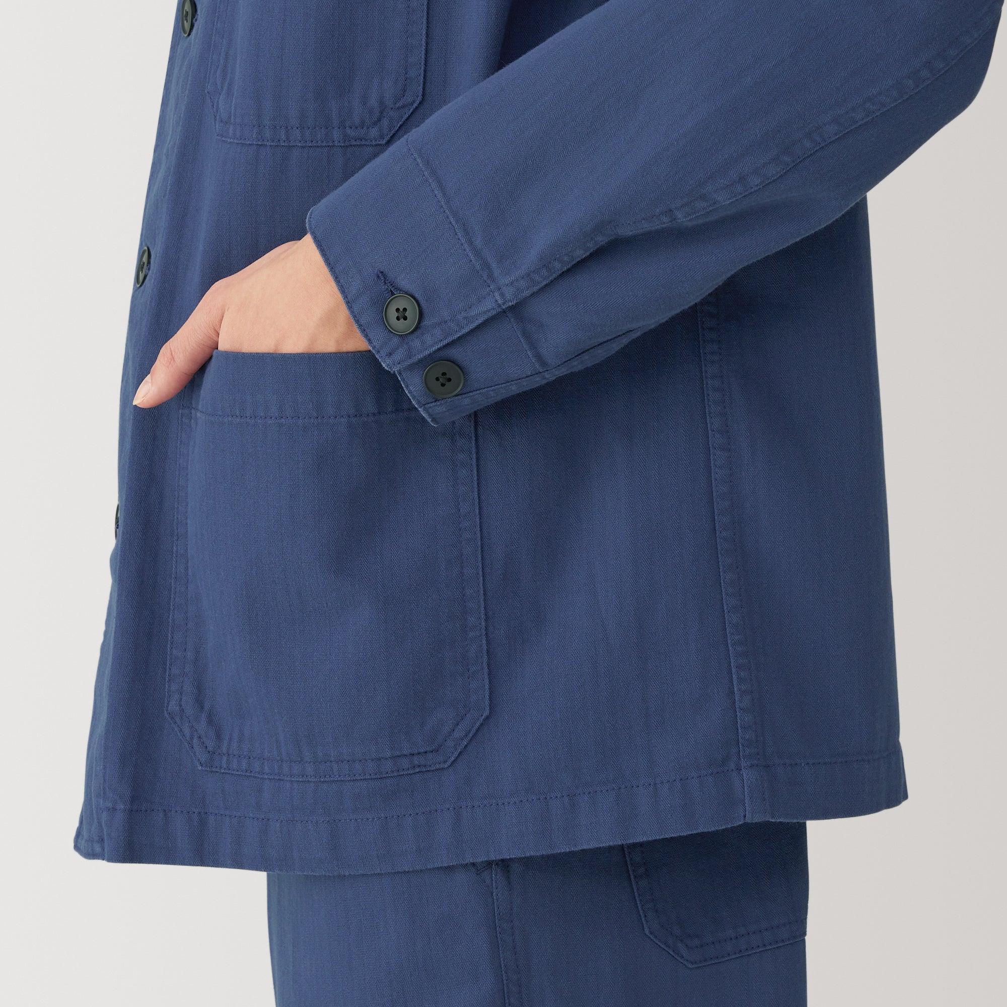 Men's Kapok Blend Herringbone Coverall Jacket - Image 28