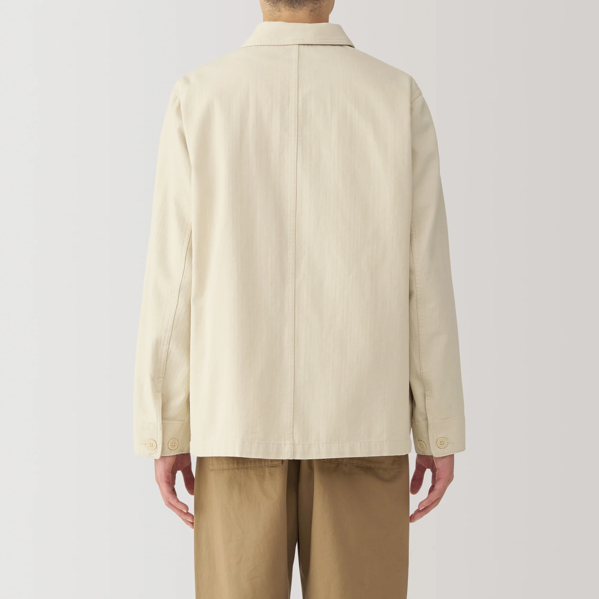 Men's Kapok Blend Herringbone Coverall Jacket - Image 6