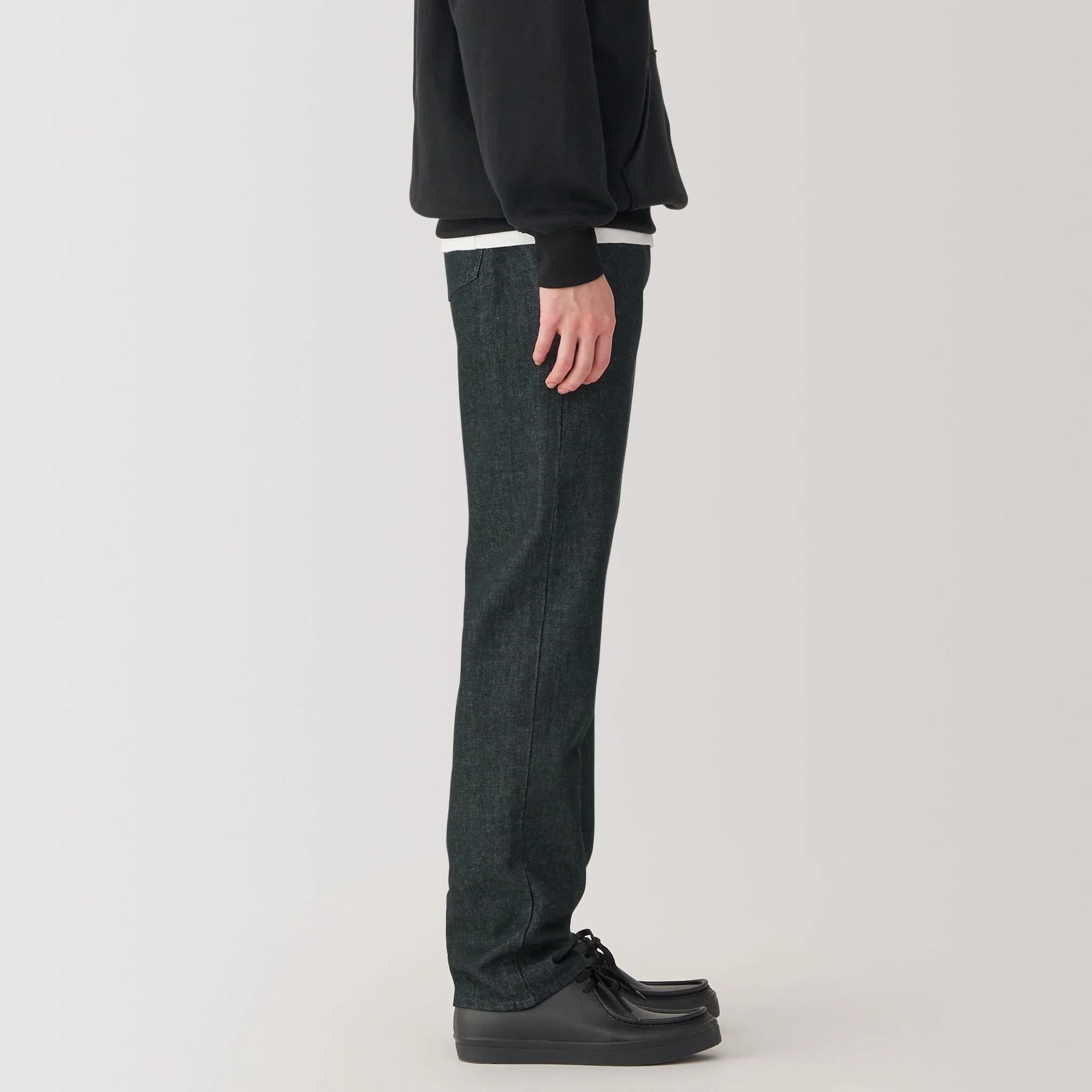 Kapok Blend Straight Denim Trousers - Image 5
