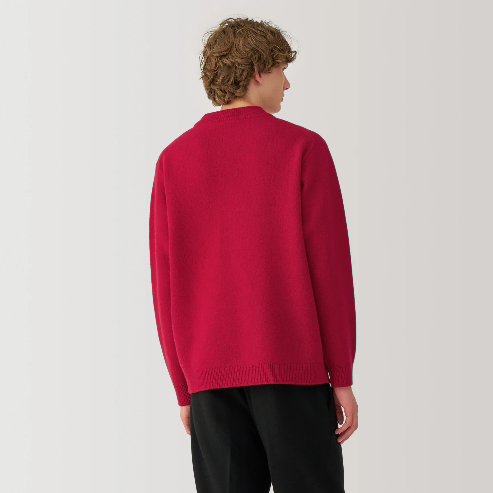 Labo Men's Milled Wool Mock Neck Sweater - Image 27