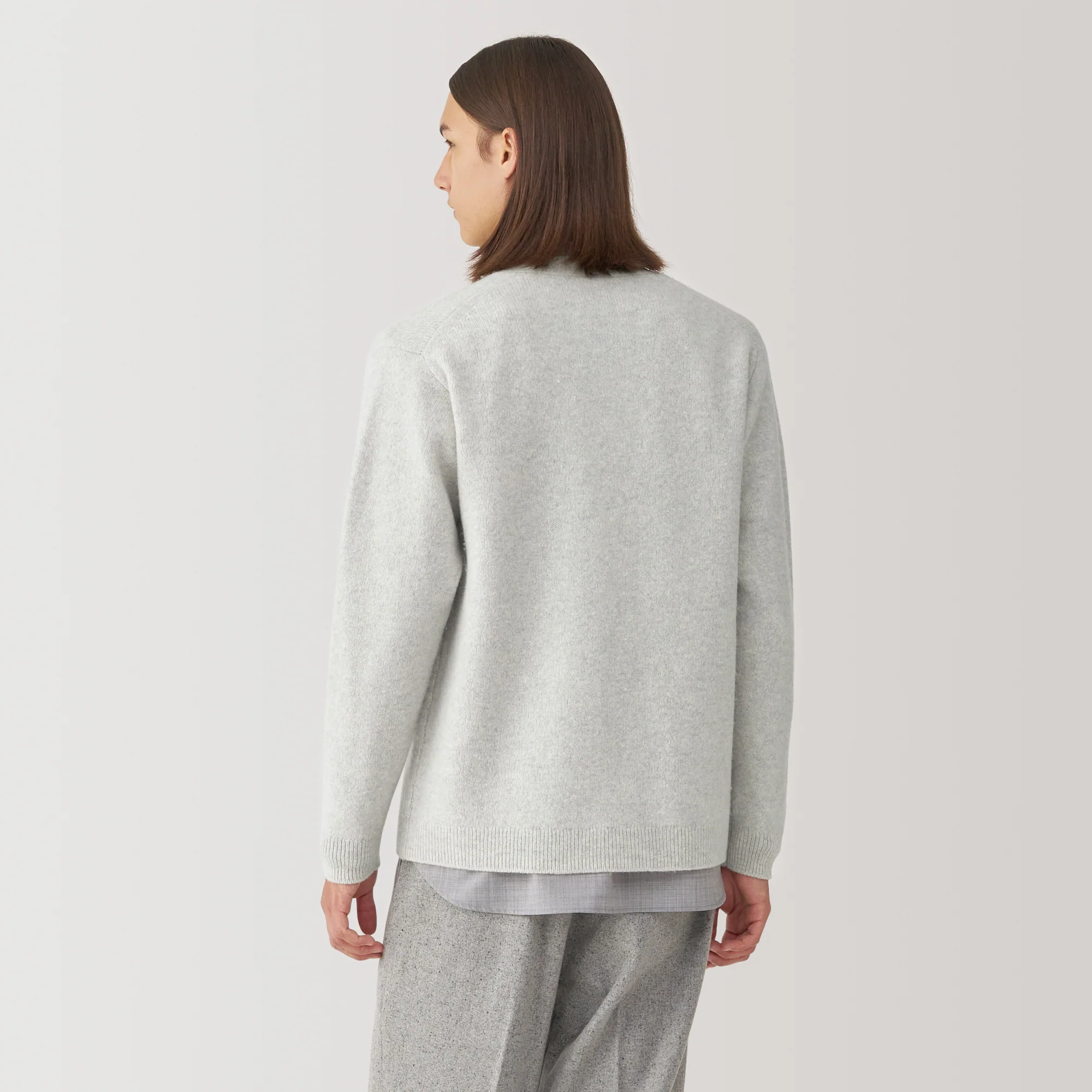 Labo Men's Milled Wool V Neck Cardigan - Image 5