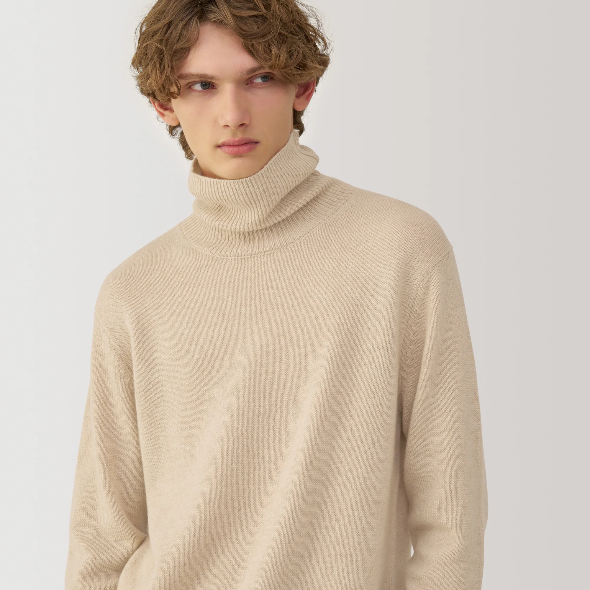 Labo Men's Natural Cashmere Turtleneck Sweater - Image 15
