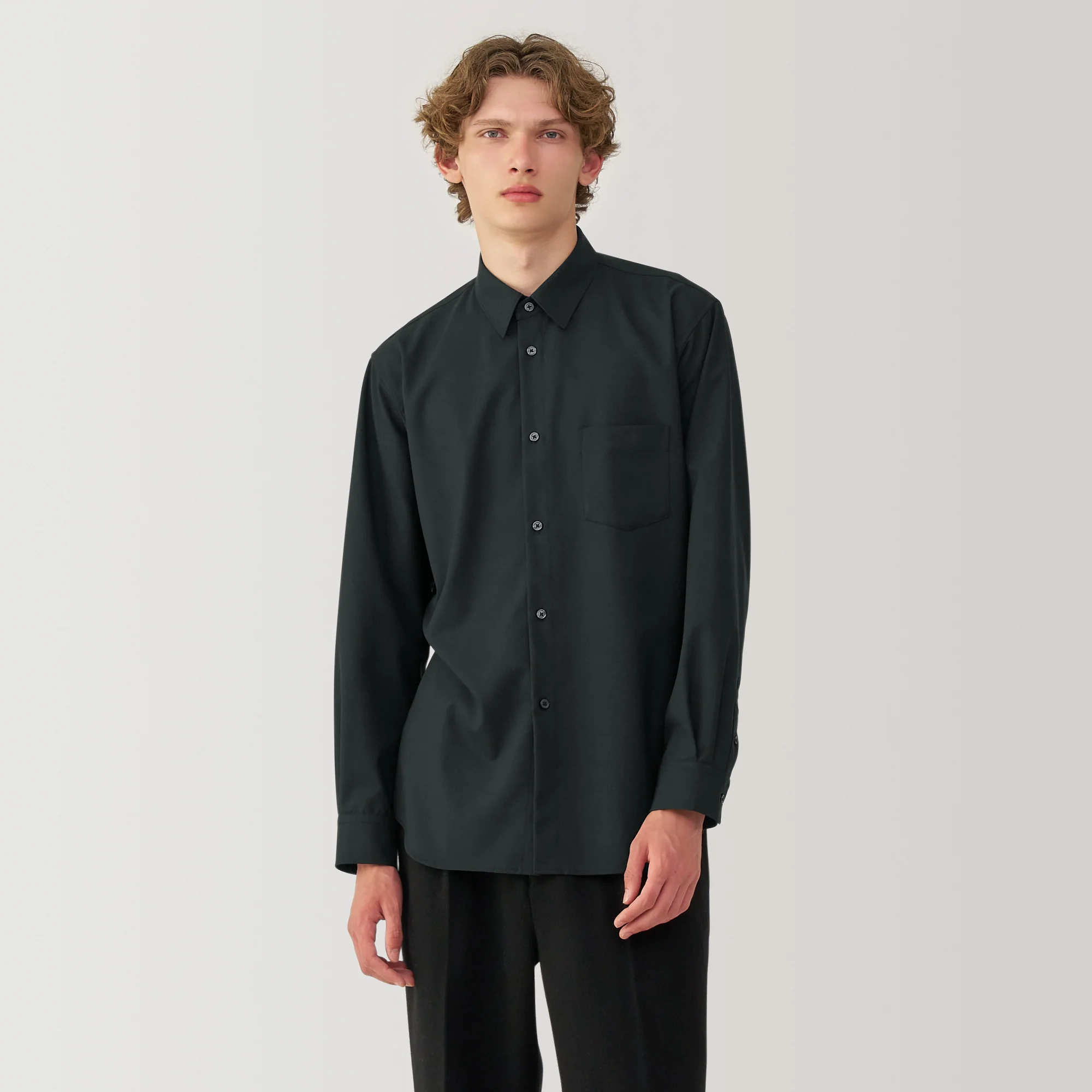 Labo Men's Wool Blend Regular Collar Shirt - Image 12