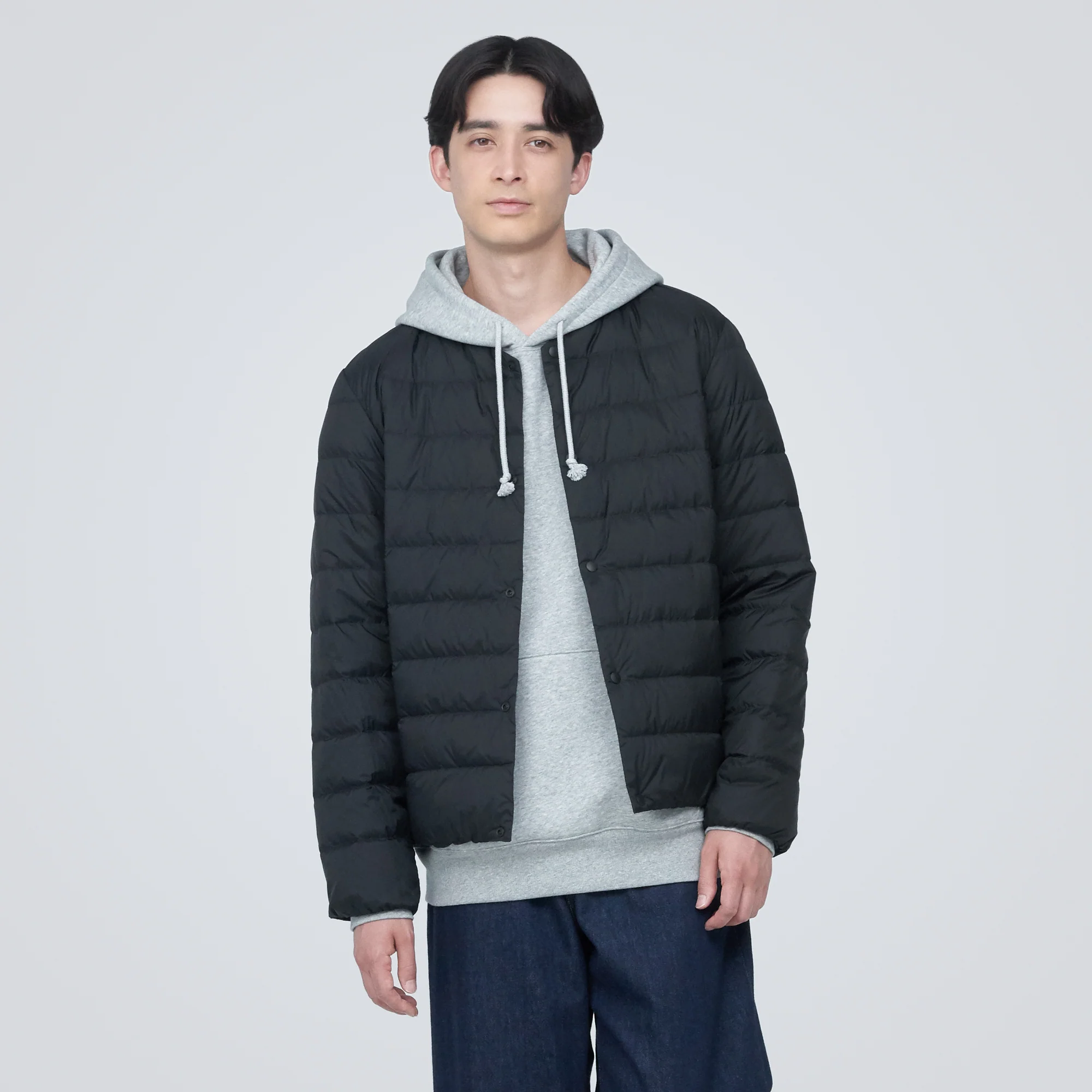 Men's Lightweight Down Collarless Jacket - Image 36