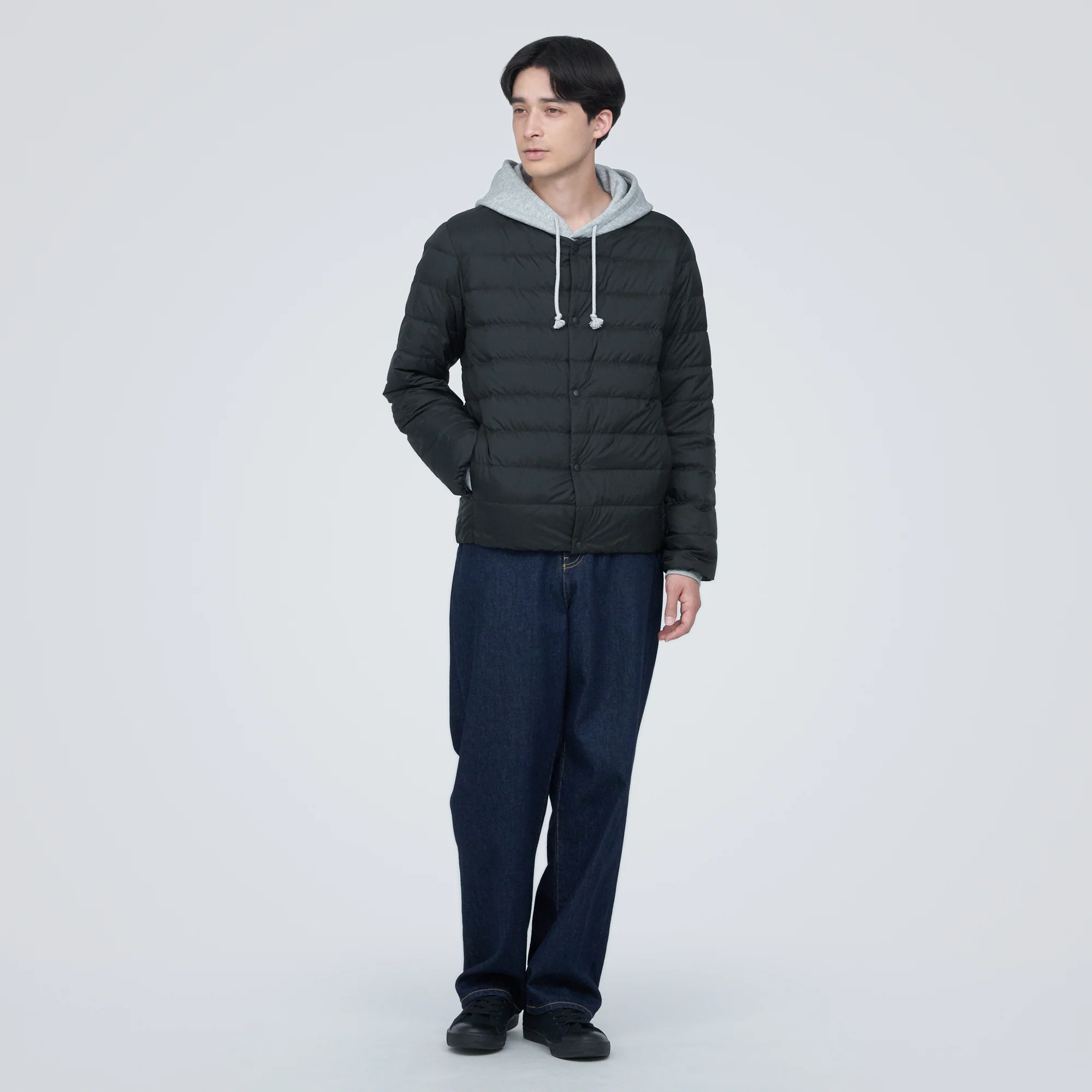 Men's Lightweight Down Collarless Jacket - Image 37