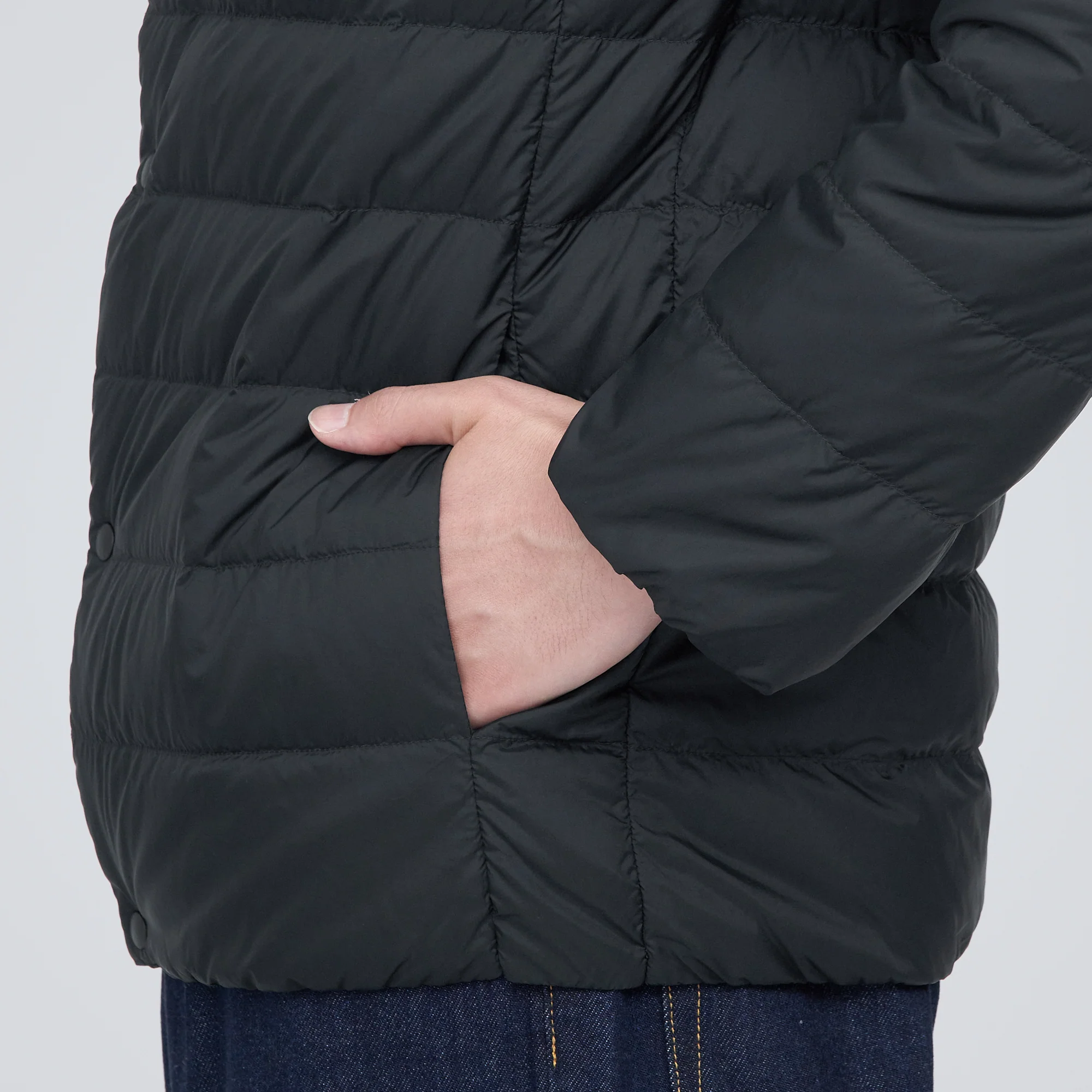 Men's Lightweight Down Collarless Jacket - Image 41
