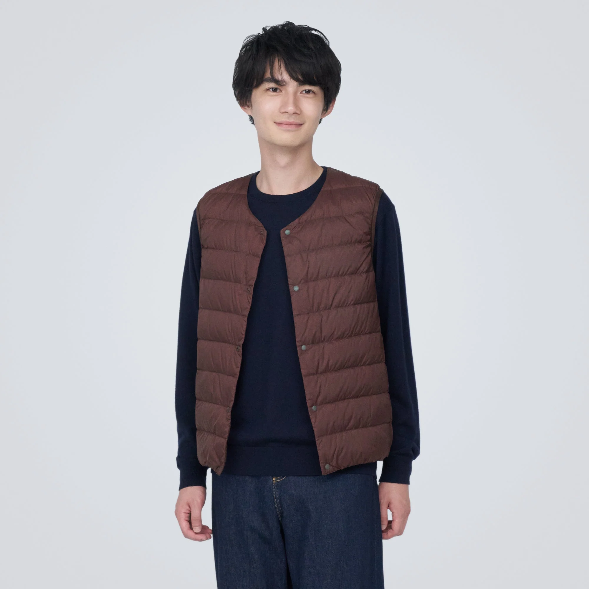 Men's Lightweight Down Collarless Vest