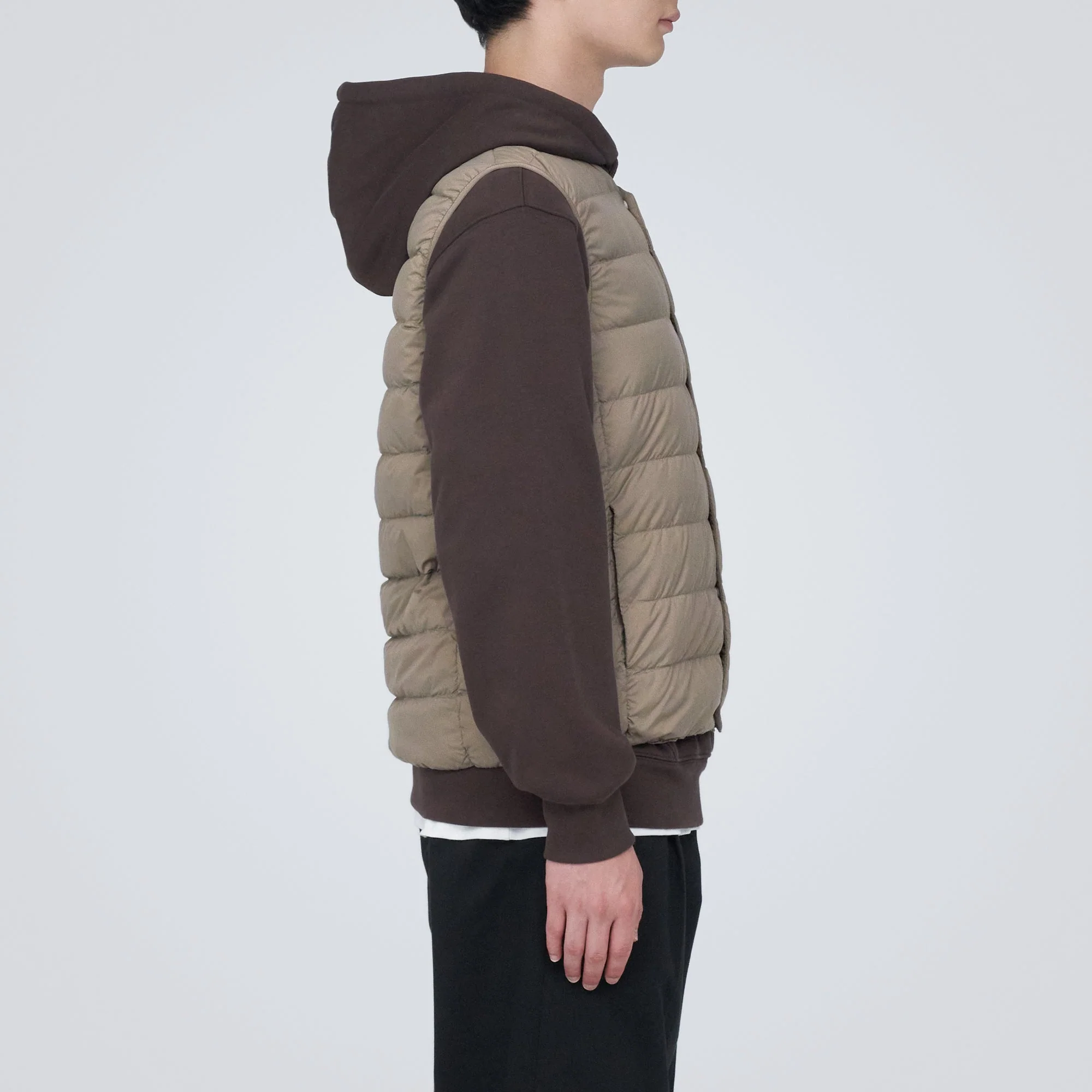 Men's Lightweight Down Collarless Vest - Image 23