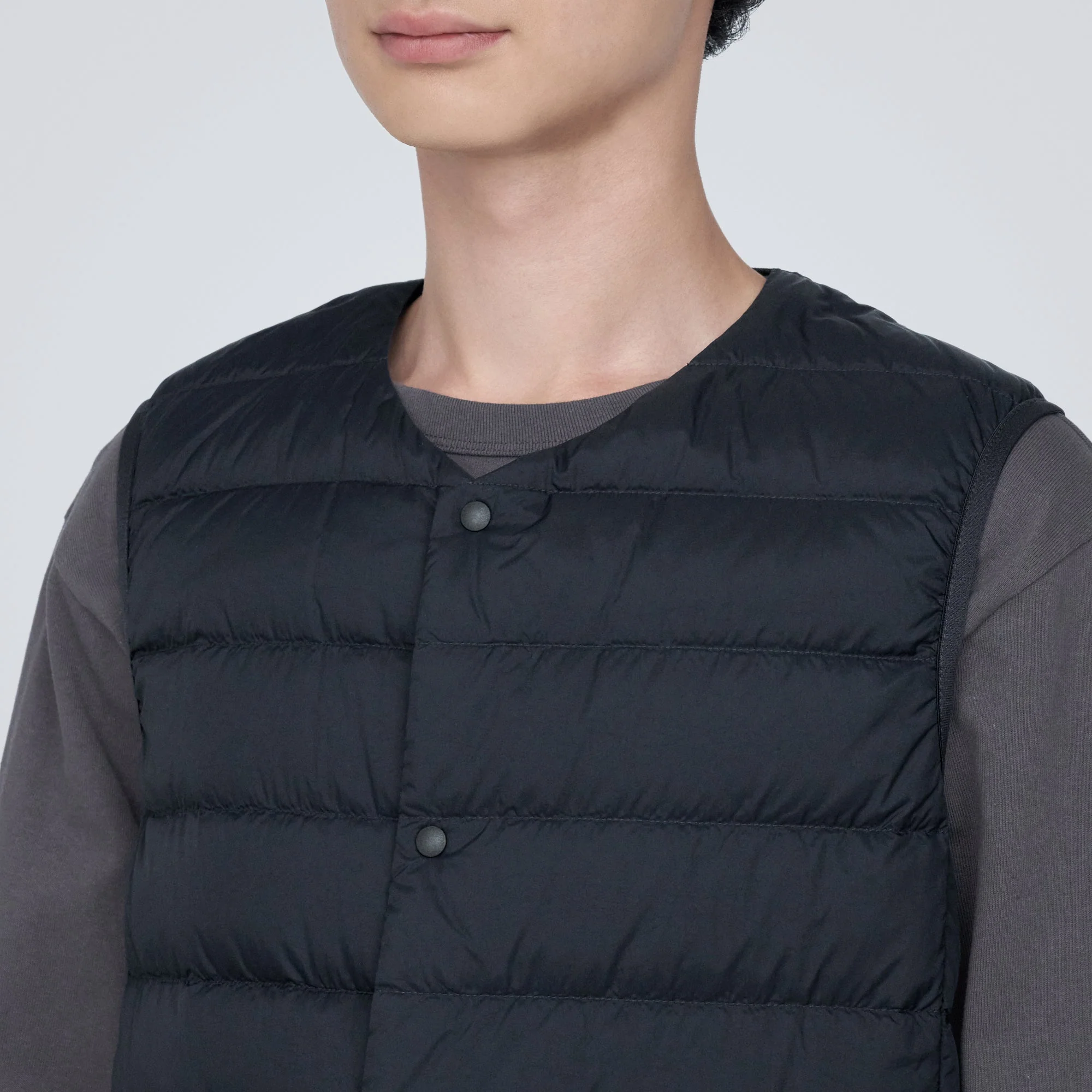 Men's Lightweight Down Collarless Vest - Image 34
