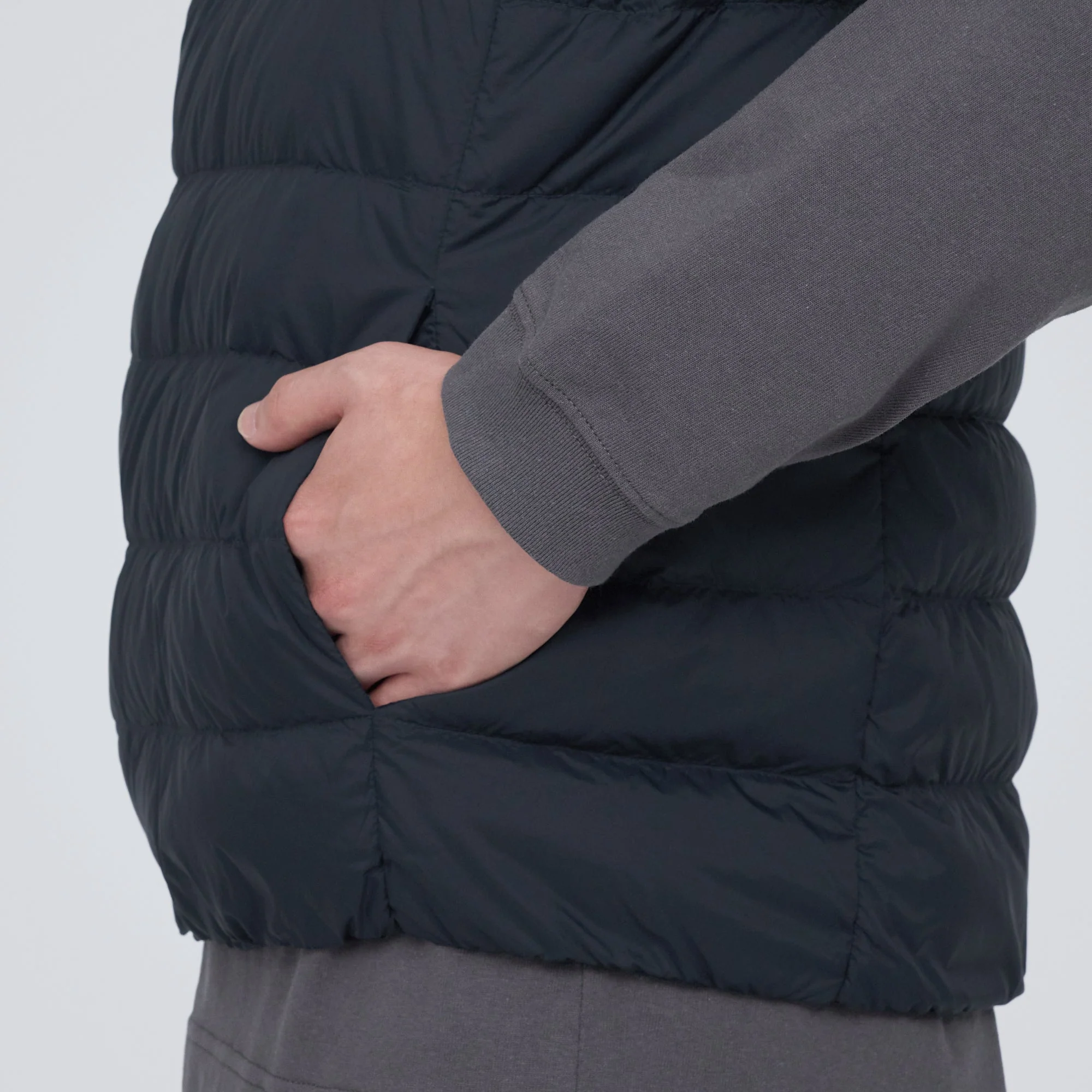 Men's Lightweight Down Collarless Vest - Image 35