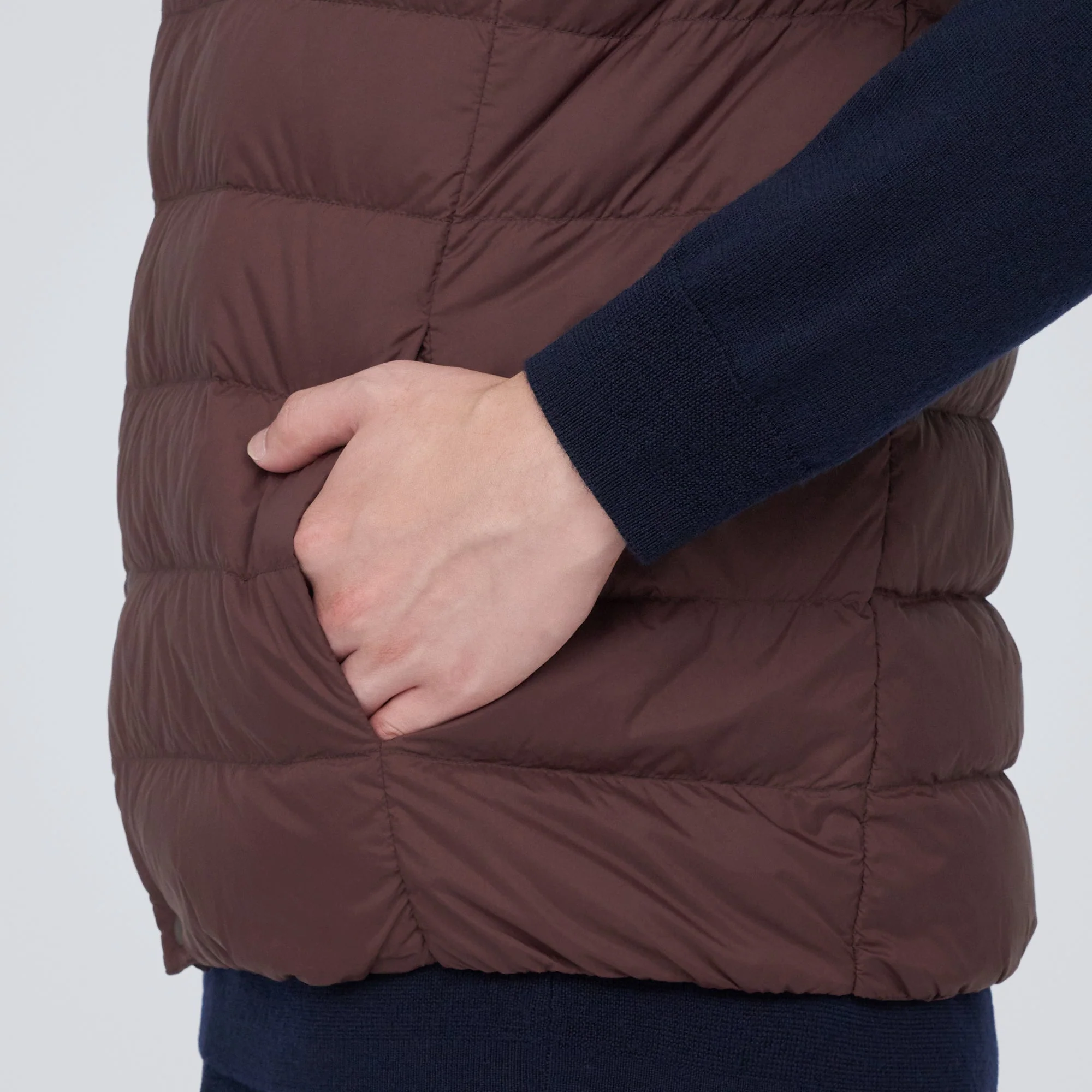 Men's Lightweight Down Collarless Vest - Image 8