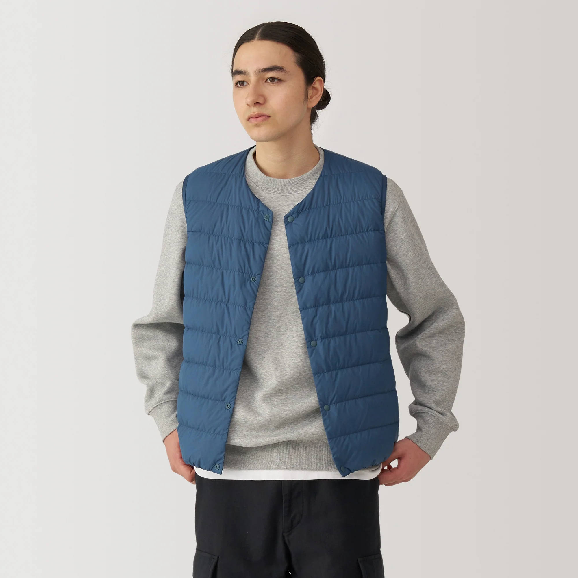 Men's Lightweight Down Collarless Vest