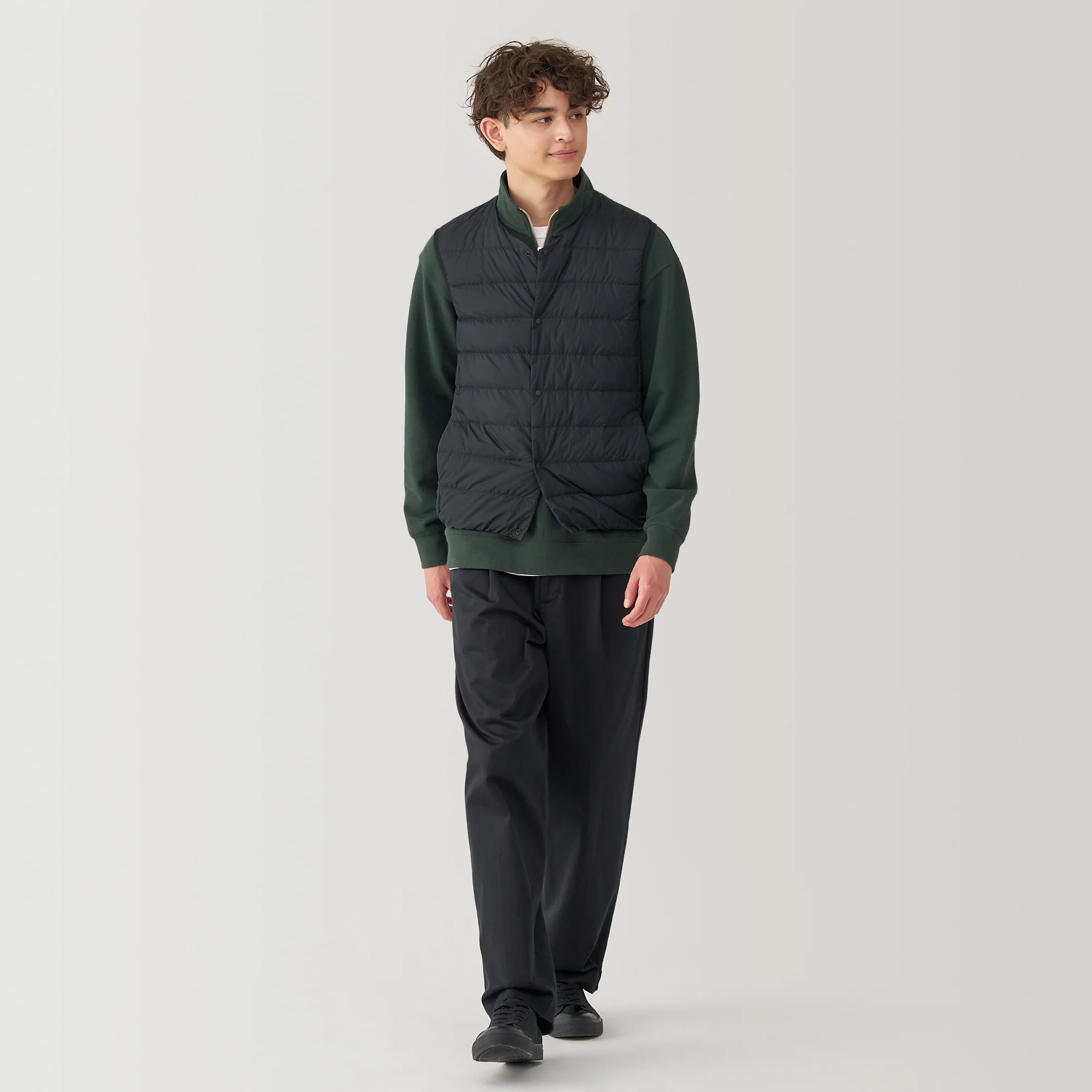 Men's Lightweight Down Collarless Vest - Image 15