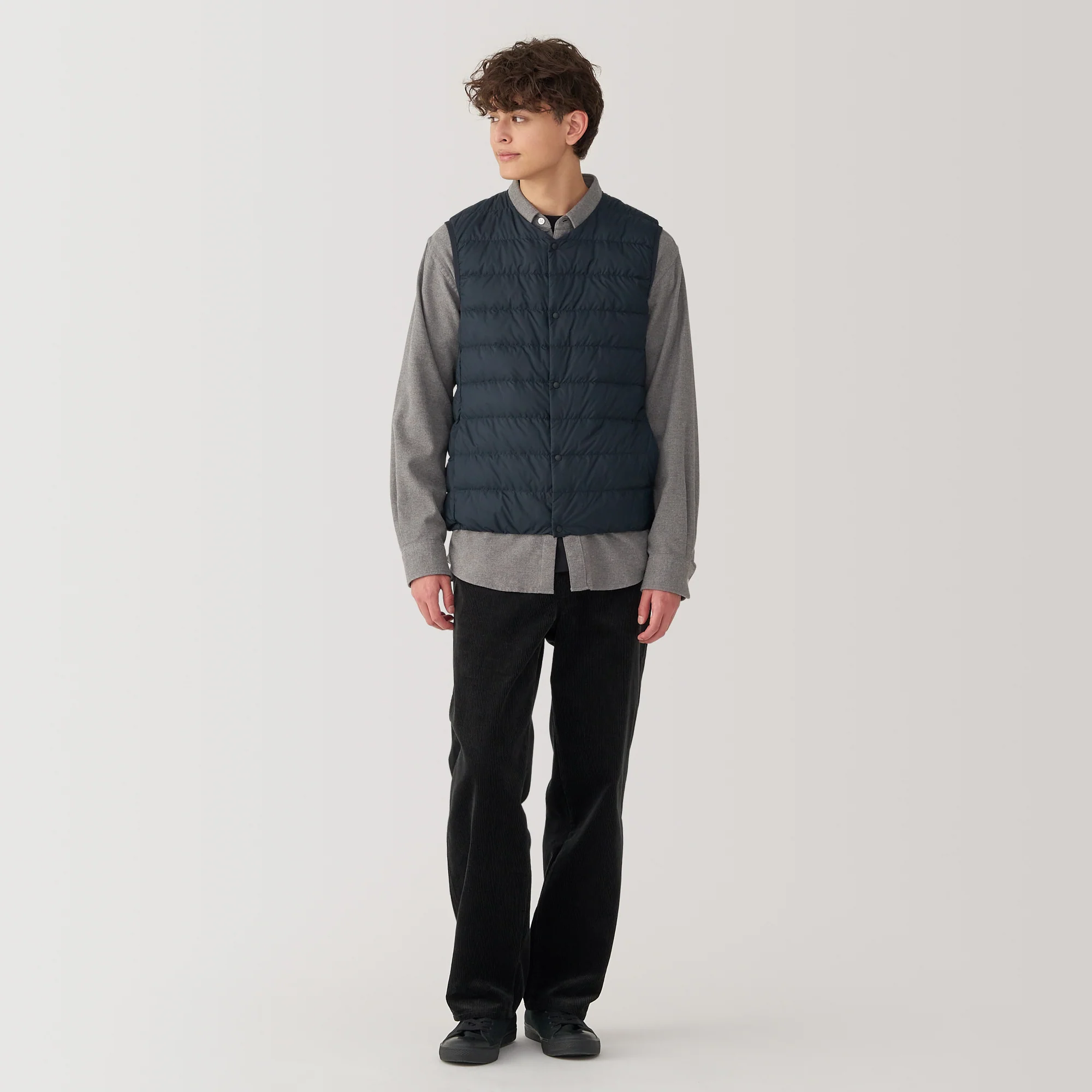 Men's Lightweight Down Collarless Vest - Image 26