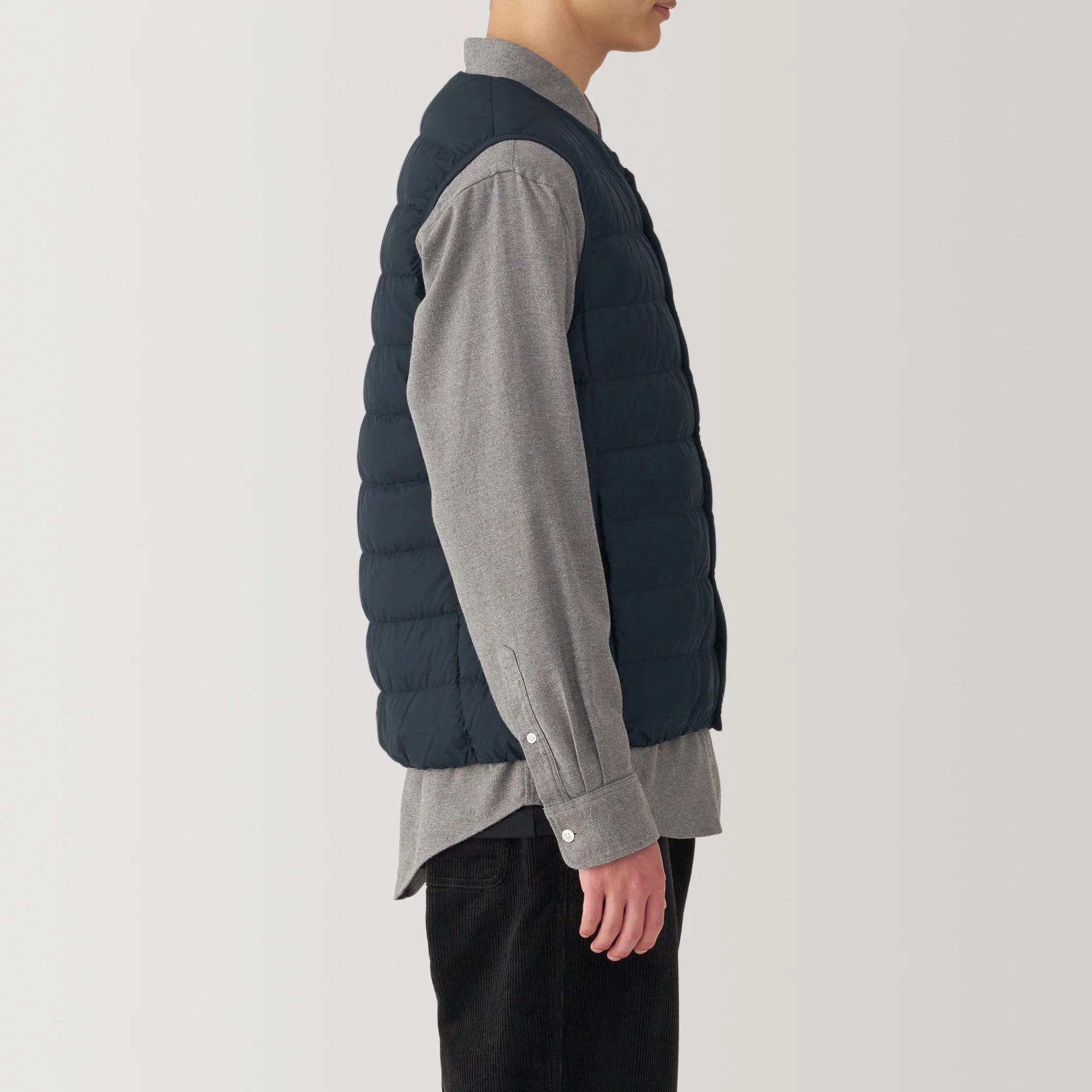 Men's Lightweight Down Collarless Vest - Image 27