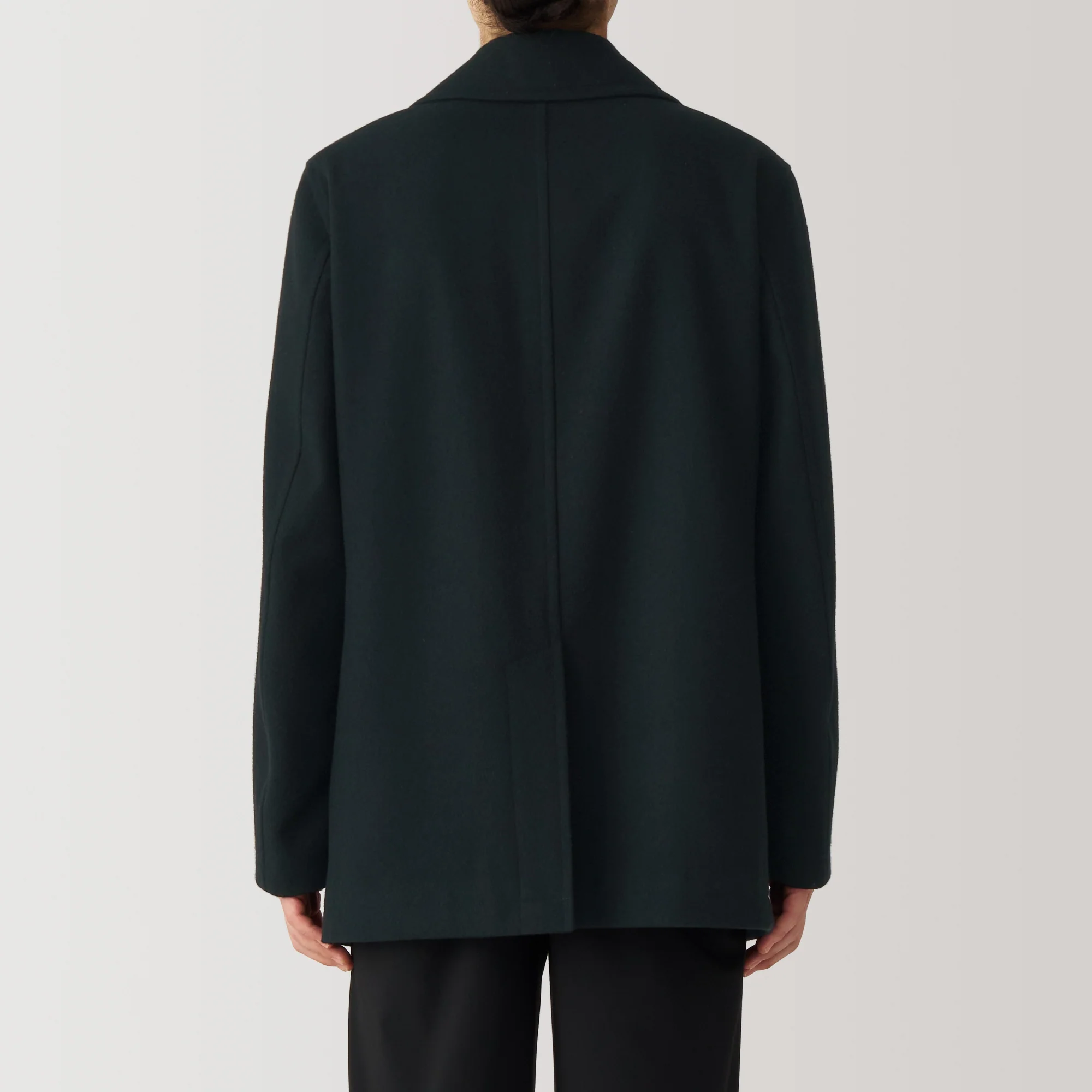 Men's Reclaimed Wool Blend Pea Coat - Image 6