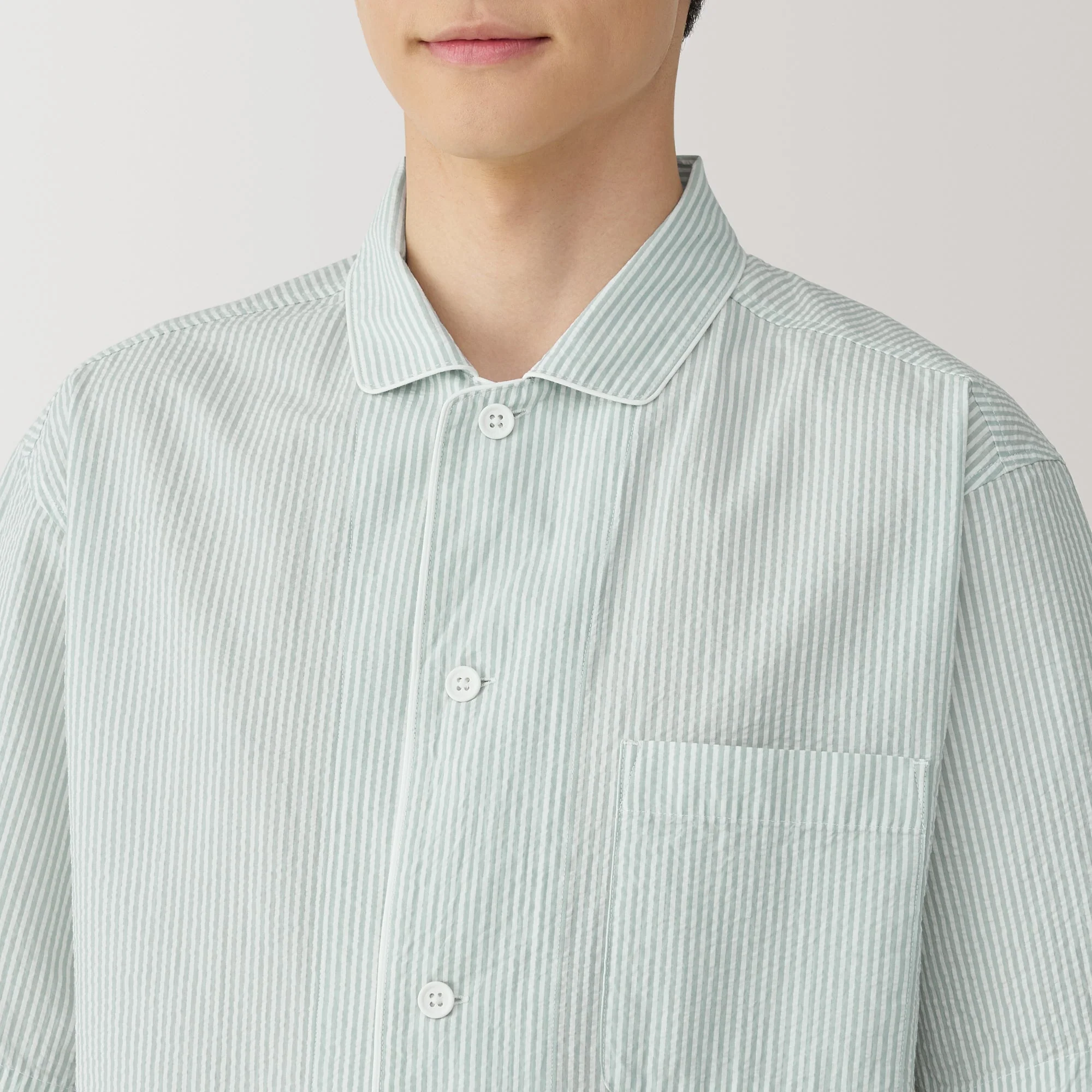 Side Seamless Seersucker Pajamas - Image 19