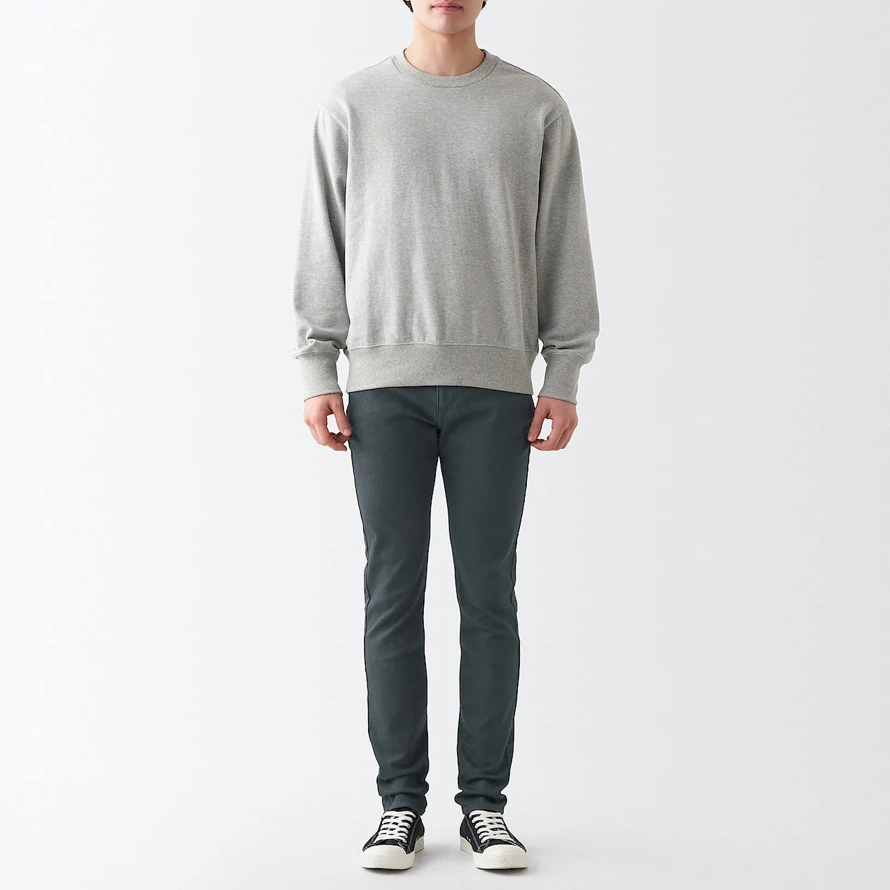 Men's Super Stretch Denim Skinny Pants Charcoal Gray (L30") - Image 4