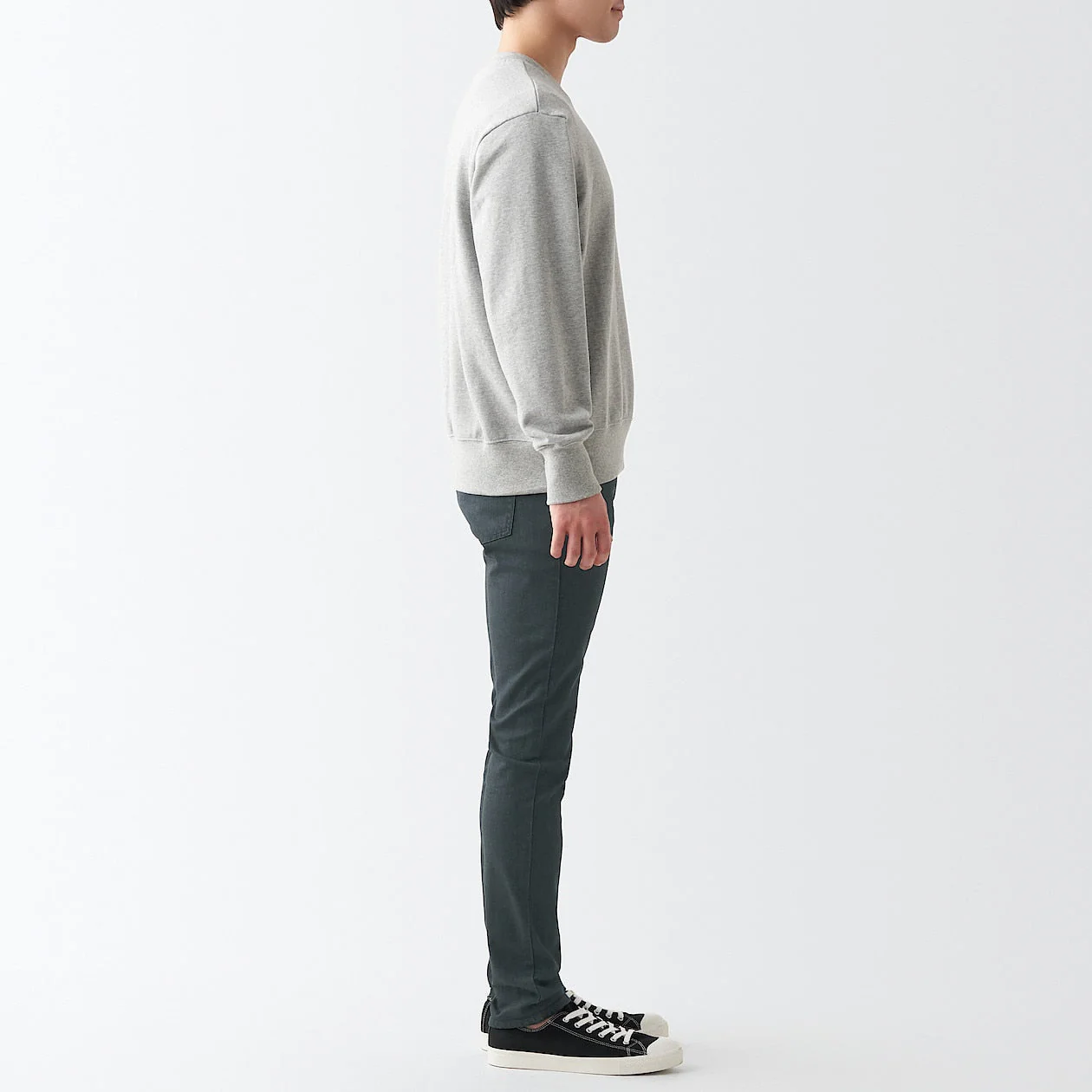 Men's Super Stretch Denim Skinny Pants Charcoal Gray (L30") - Image 5
