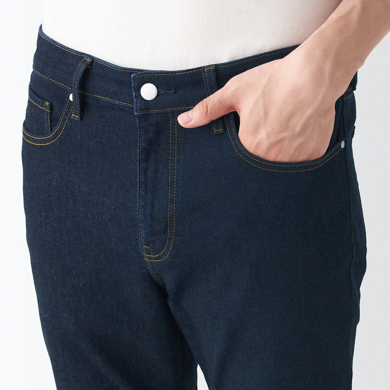 Men's Super Stretch Denim Skinny Pants Dark Navy (L30") - Image 8