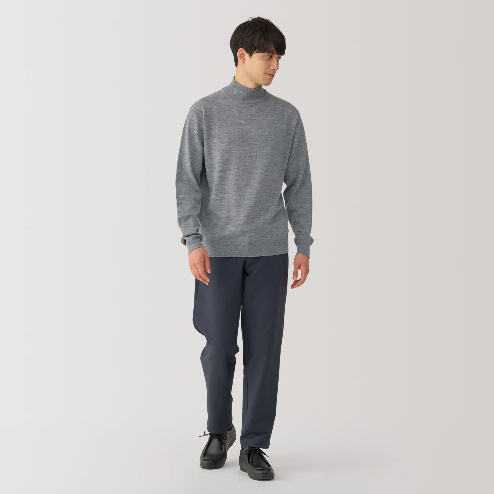 Men's Washable High Gauge High Neck Sweater - Image 11